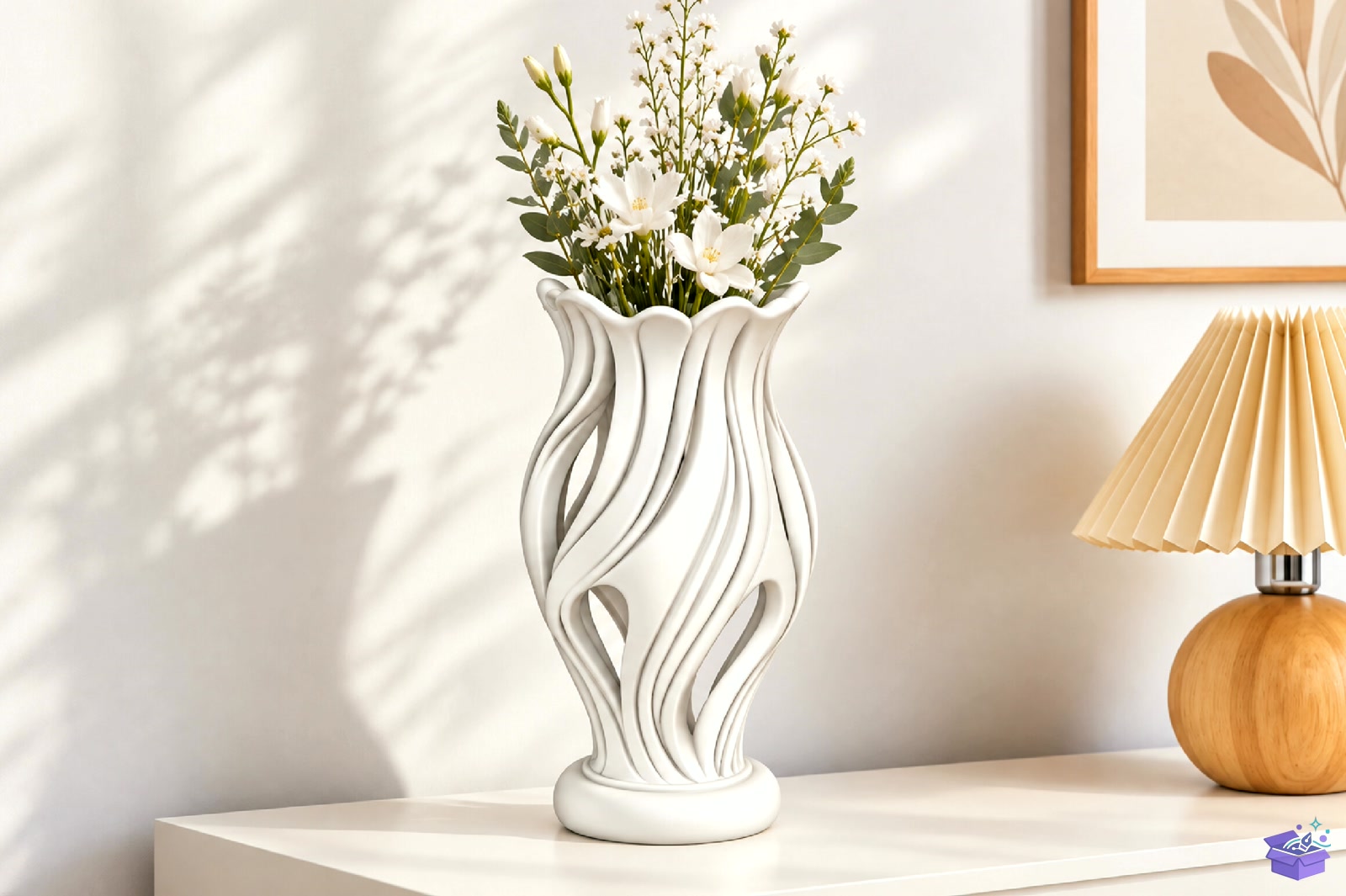 Elegant Floral Vazo Tasarımı Decor STL 3D Baskı - 3D Baskı ve Model Dosyası (STL, OBJ, 3MF) - detaylı önizleme 2