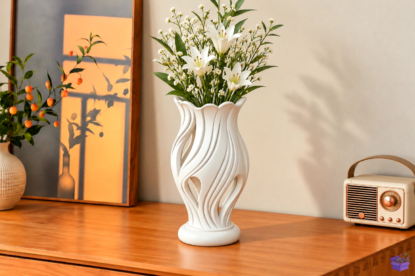 Elegant Floral Vazo Tasarımı Decor STL 3D Baskı - 3D Baskı ve Model Dosyası (STL, OBJ, 3MF) - detaylı önizleme 3