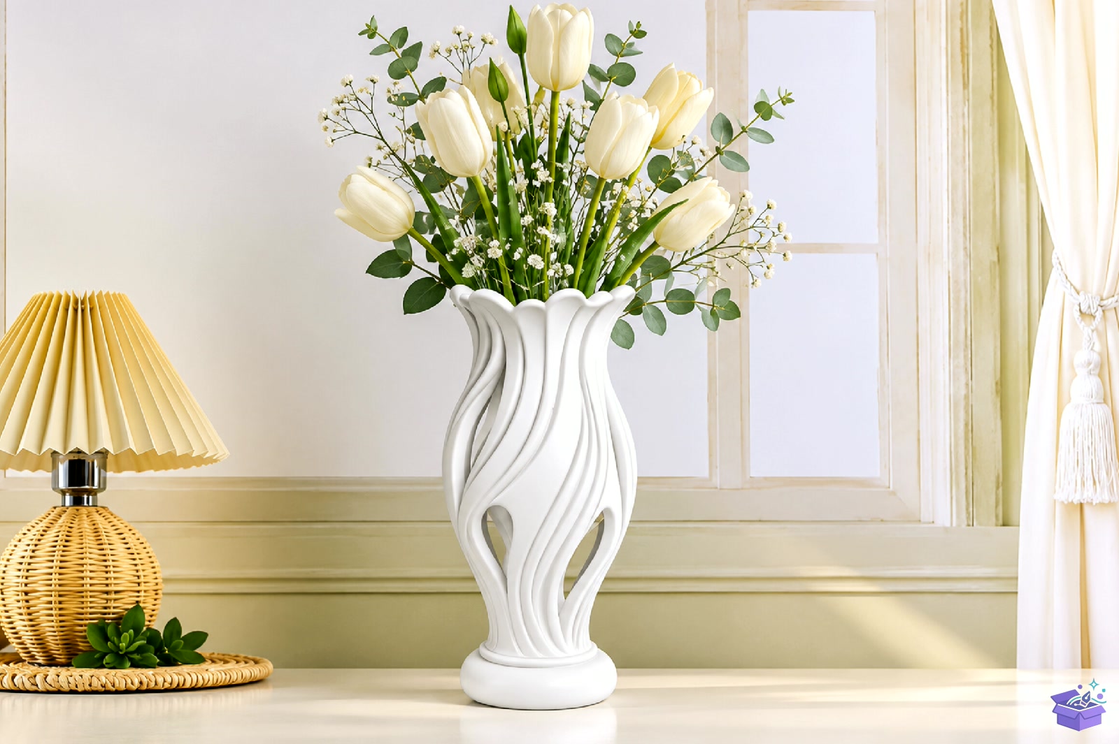 Elegant Floral Vazo Tasarımı Decor STL 3D Baskı - 3D Baskı ve Model Dosyası (STL, OBJ, 3MF) - detaylı önizleme 6
