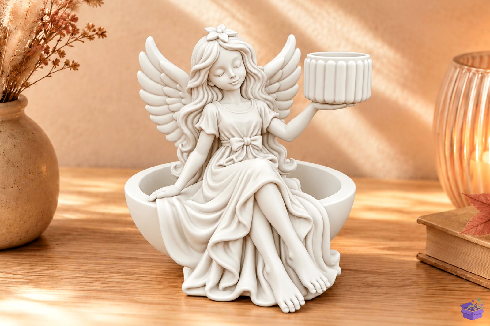 Angel Girl Saksı Tasarımı STL 3D Baskı - 3D Baskı ve Model Dosyası (STL, OBJ, 3MF) - detaylı önizleme 2