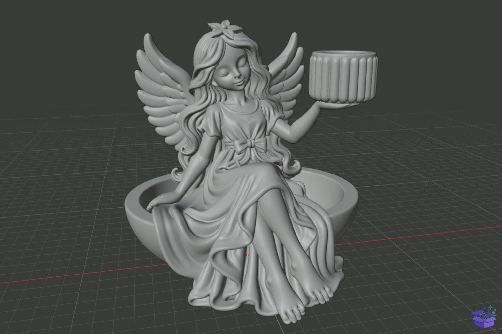 Angel Girl Saksı Tasarımı STL 3D Baskı - 3D Baskı ve Model Dosyası (STL, OBJ, 3MF) - detaylı önizleme 5