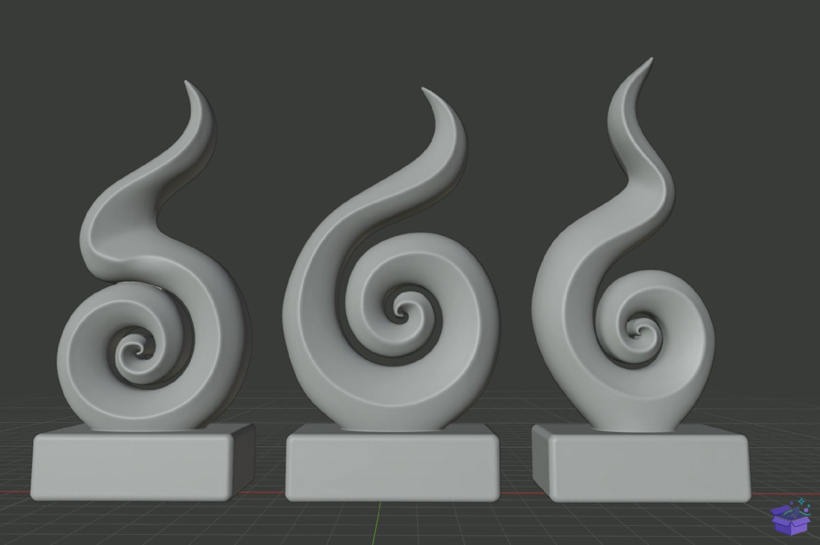 Swirl Abstract Decor STL 3D Baskı - 3D Baskı ve Model Dosyası (STL, OBJ, 3MF) - detaylı önizleme 5