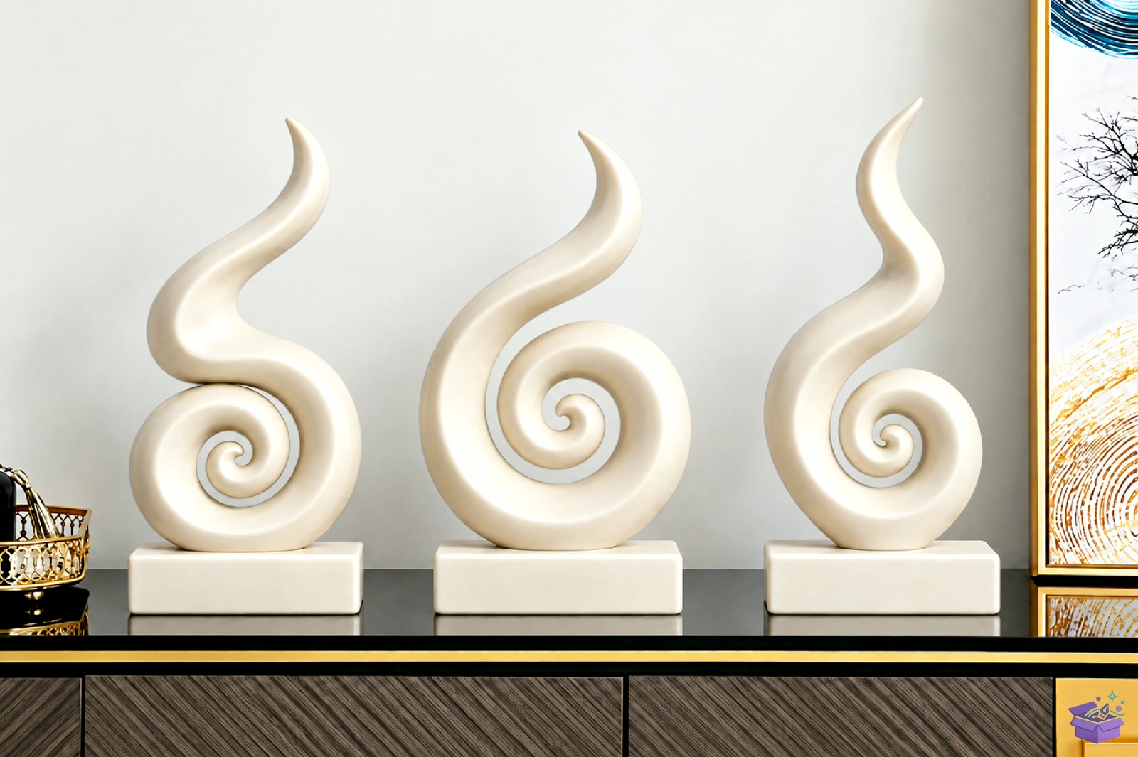 Swirl Abstract Decor STL 3D Baskı - 3D Baskı ve Model Dosyası (STL, OBJ, 3MF) - detaylı önizleme 6