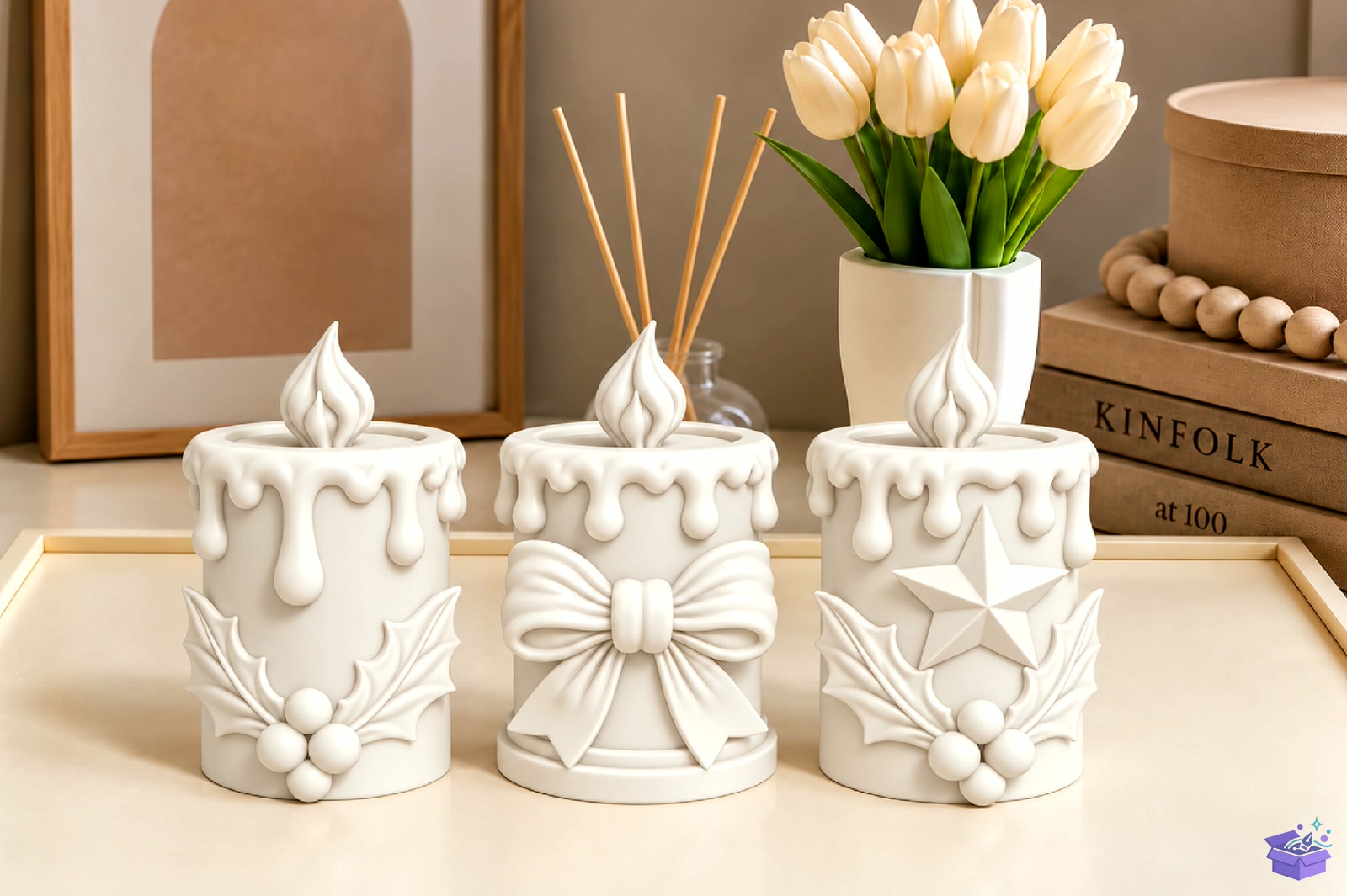 Yılbaşı Candle STL 3D Baskı - 3D Baskı ve Model Dosyası (STL, OBJ, 3MF) - detaylı önizleme 2