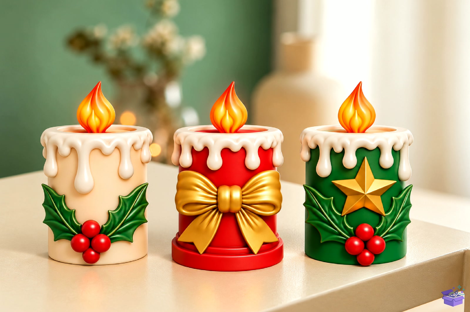 Yılbaşı Candle STL 3D Baskı - 3D Baskı ve Model Dosyası (STL, OBJ, 3MF) - detaylı önizleme 3
