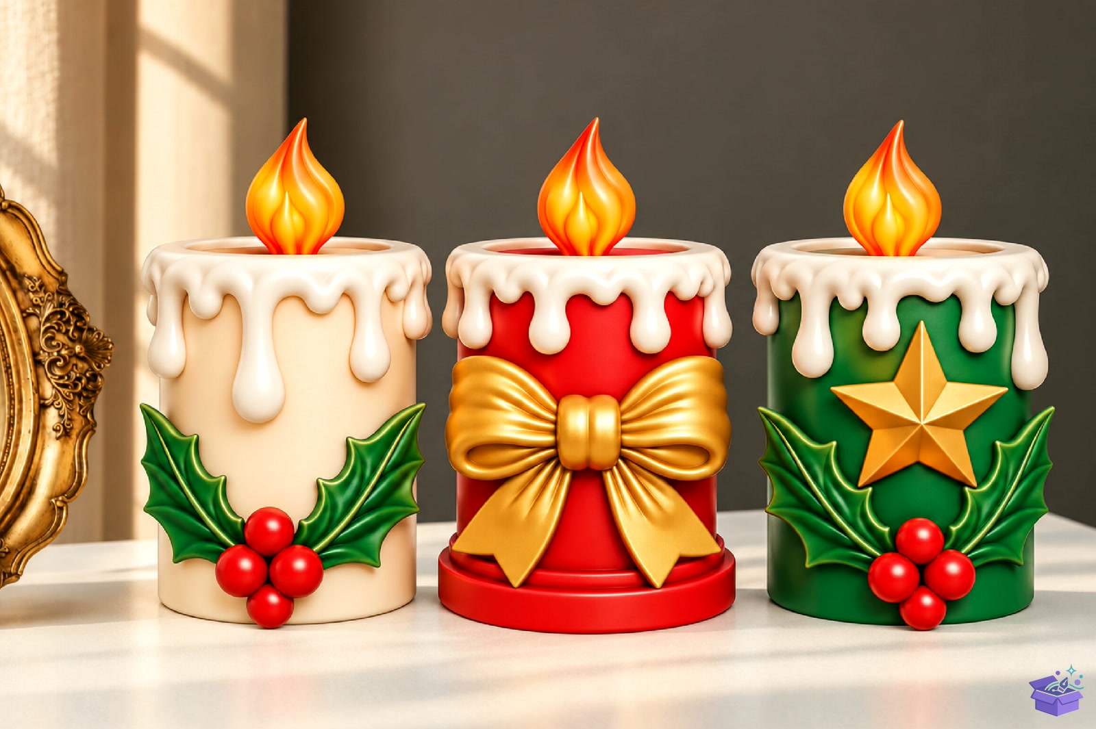 Yılbaşı Candle STL 3D Baskı - 3D Baskı ve Model Dosyası (STL, OBJ, 3MF) - detaylı önizleme 4