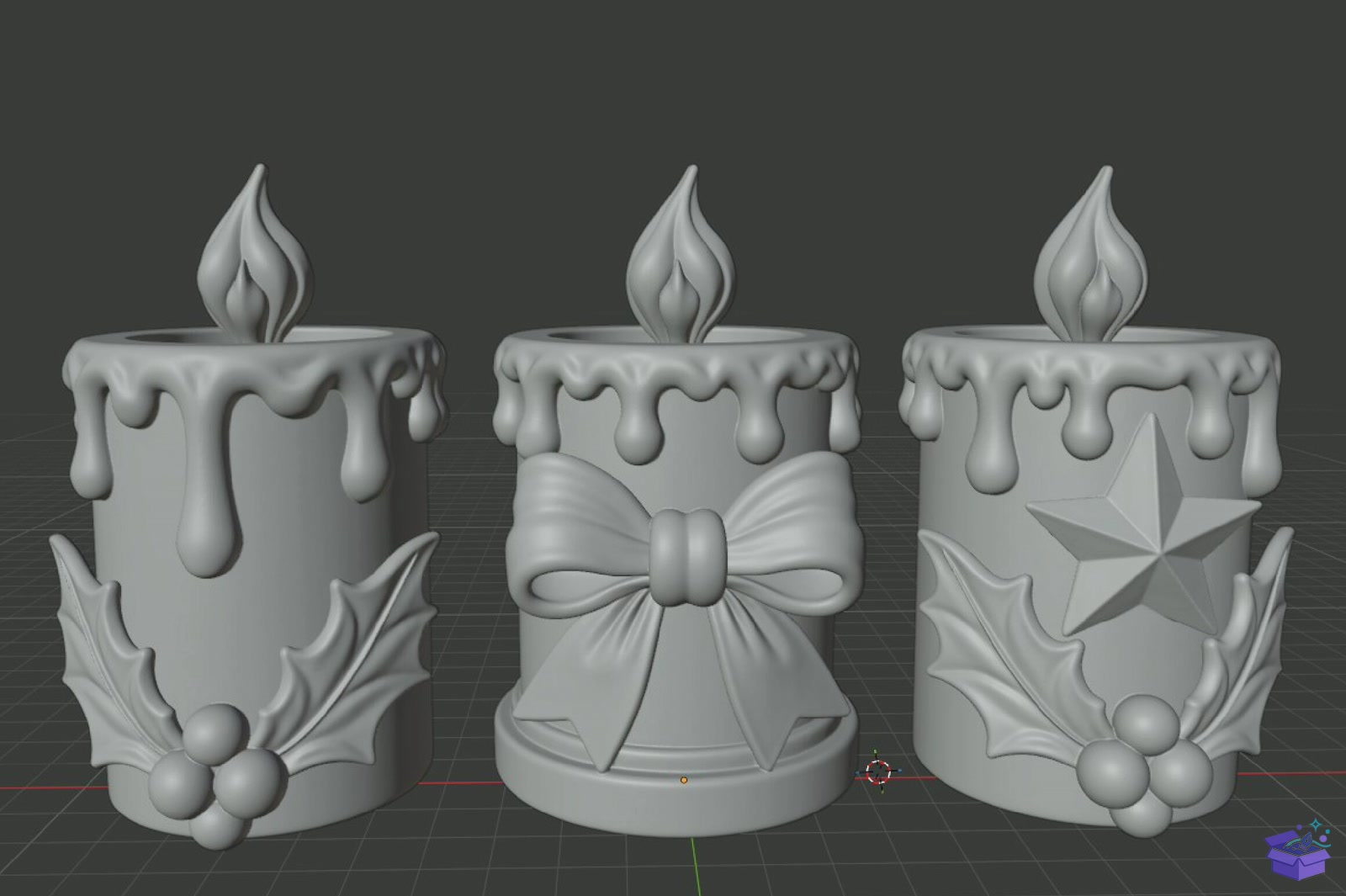 Yılbaşı Candle STL 3D Baskı - 3D Baskı ve Model Dosyası (STL, OBJ, 3MF) - detaylı önizleme 6