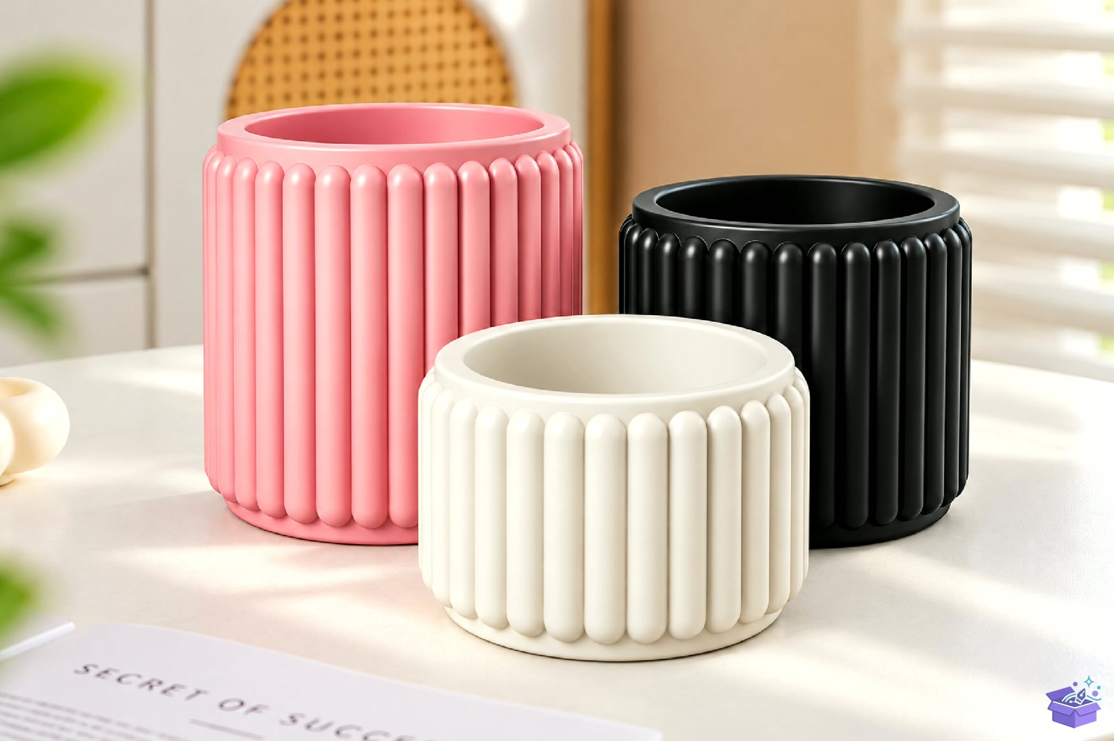 Ribbed Saksı Tasarımı Pot STL 3D Baskı - 3D Baskı ve Model Dosyası (STL, OBJ, 3MF) - detaylı önizleme 2