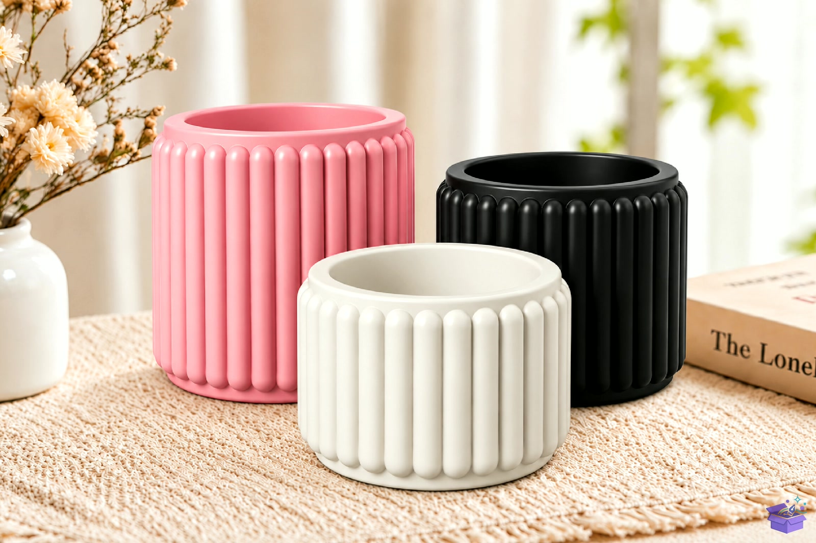 Ribbed Saksı Tasarımı Pot STL 3D Baskı - 3D Baskı ve Model Dosyası (STL, OBJ, 3MF) - detaylı önizleme 3