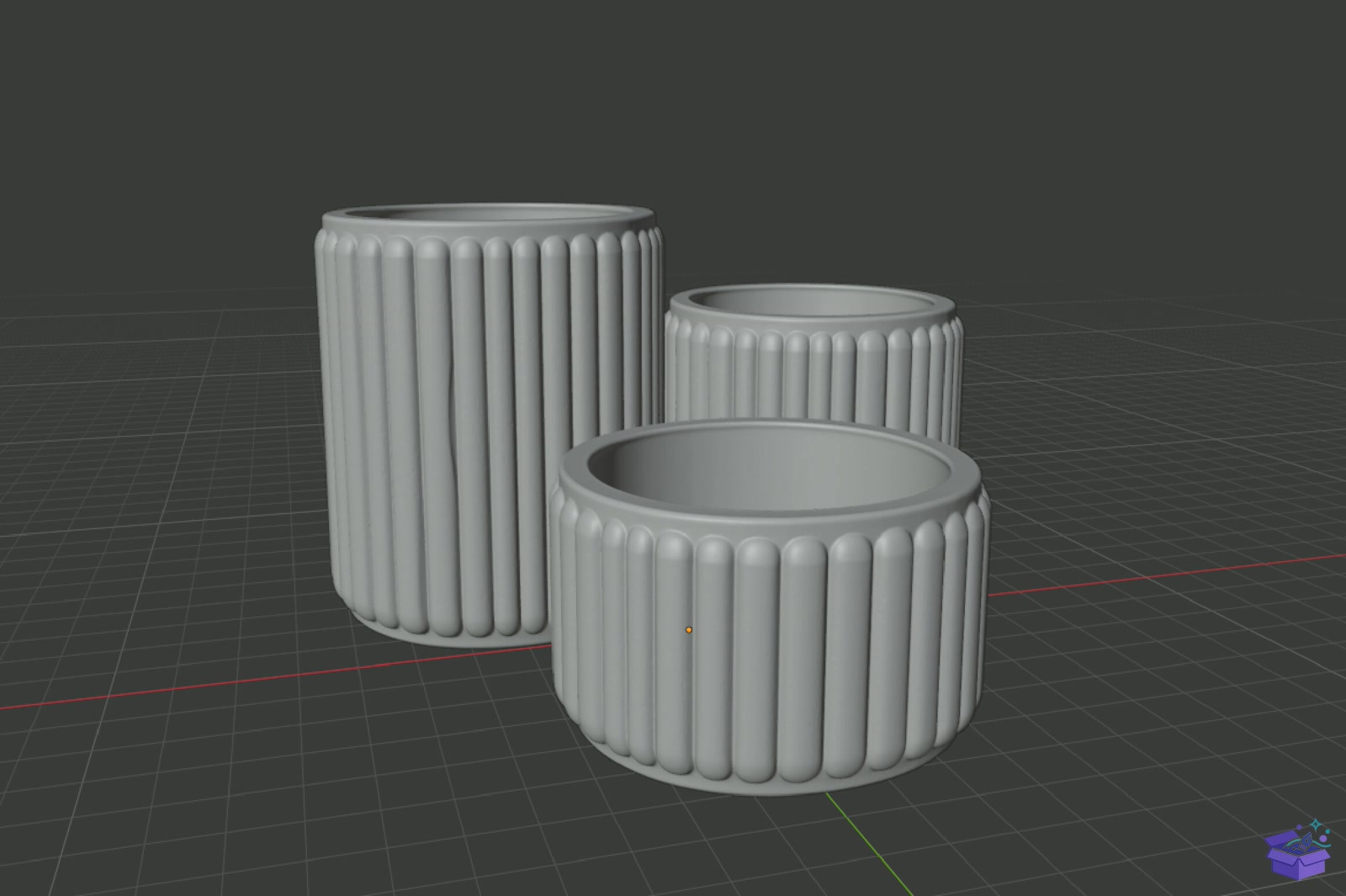 Ribbed Saksı Tasarımı Pot STL 3D Baskı - 3D Baskı ve Model Dosyası (STL, OBJ, 3MF) - detaylı önizleme 5