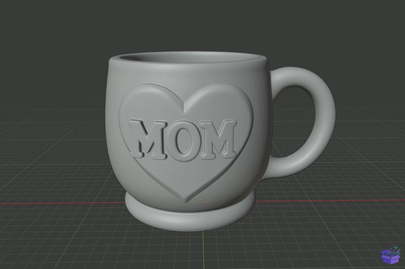 Mom Kalp Temalı Mug STL 3D Baskı - 3D Baskı ve Model Dosyası (STL, OBJ, 3MF) - detaylı önizleme 5