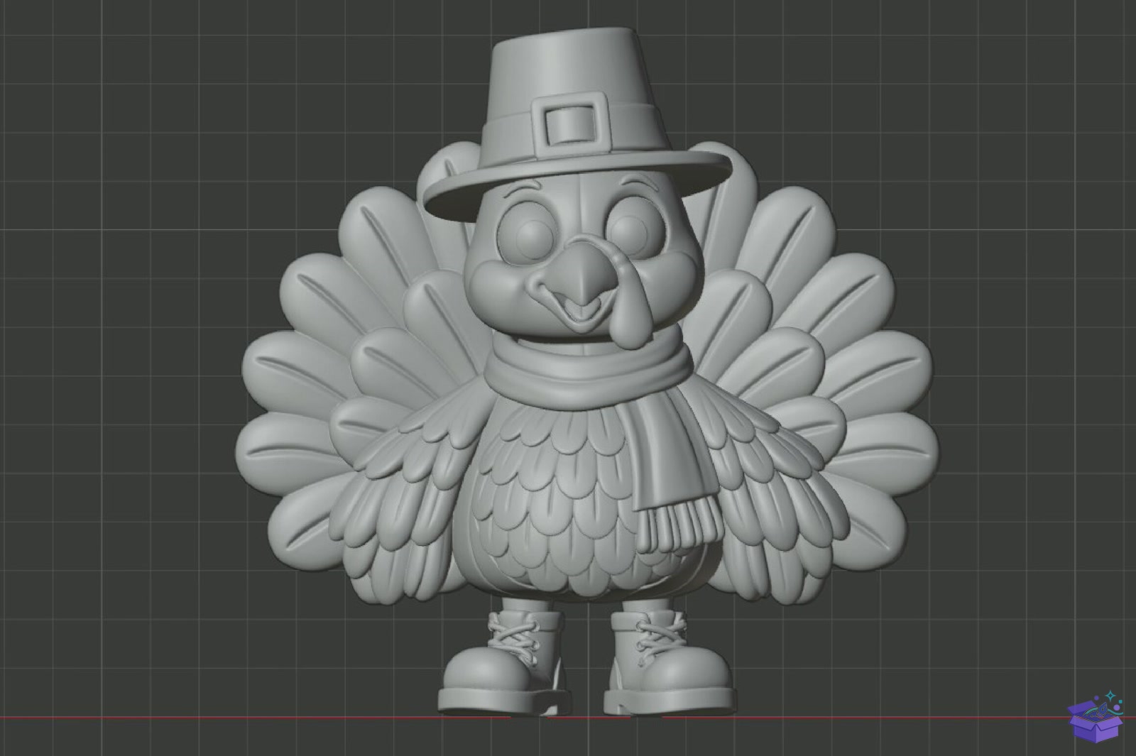 Thanksgiving Turkey STL 3D Baskı - 3D Baskı ve Model Dosyası (STL, OBJ, 3MF) - detaylı önizleme 5
