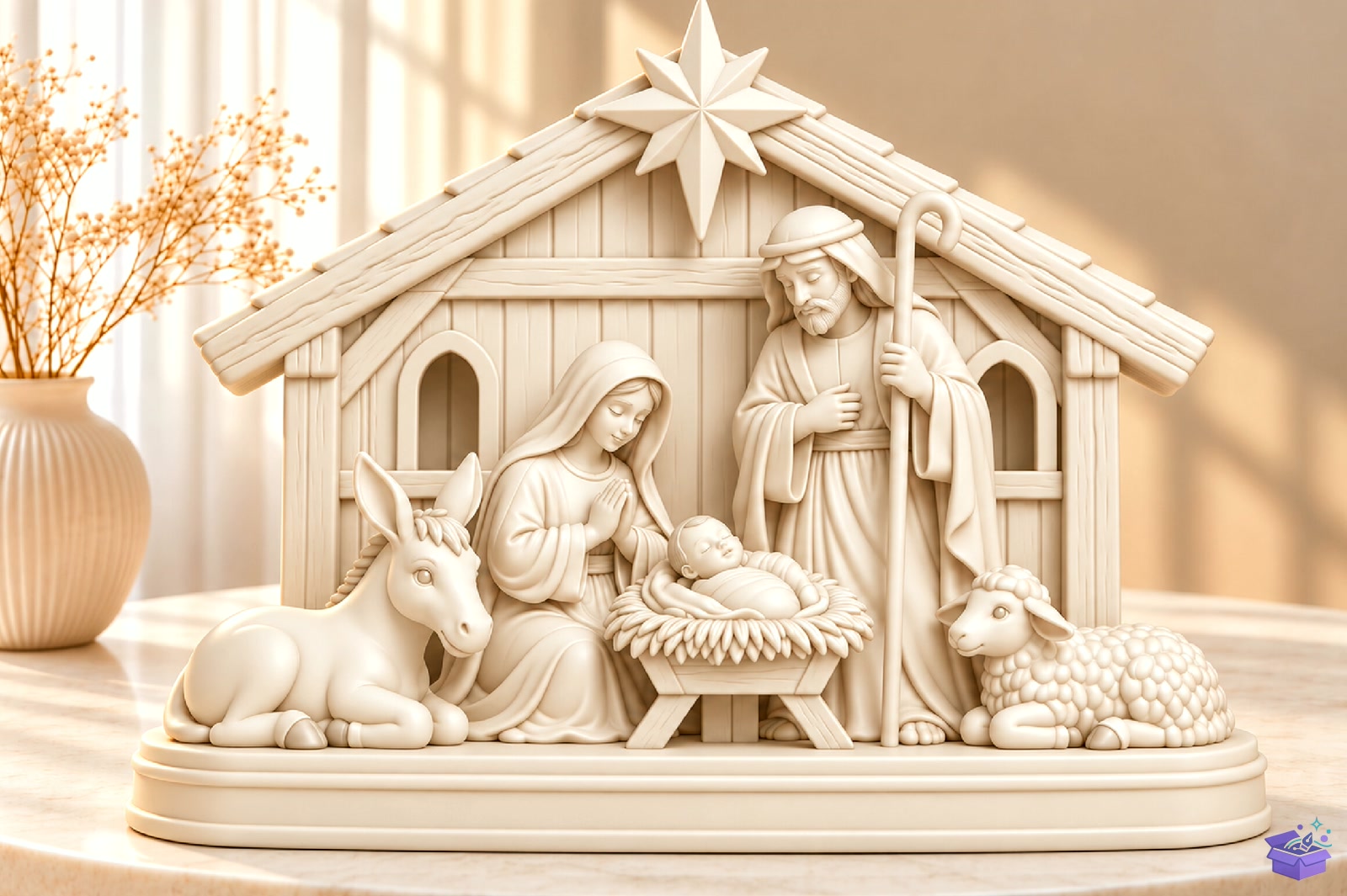 Nativity Scene Decor STL 3D Baskı - 3D Baskı ve Model Dosyası (STL, OBJ, 3MF)