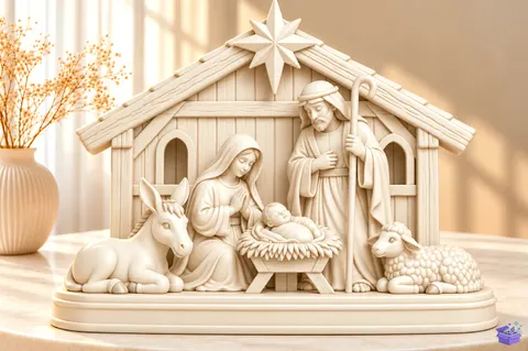 Nativity Scene Decor STL 3D Baskı - 3D Baskı ve Model Dosyası (STL, OBJ, 3MF) - 3D Baskı İndir (STL, OBJ, 3MF)