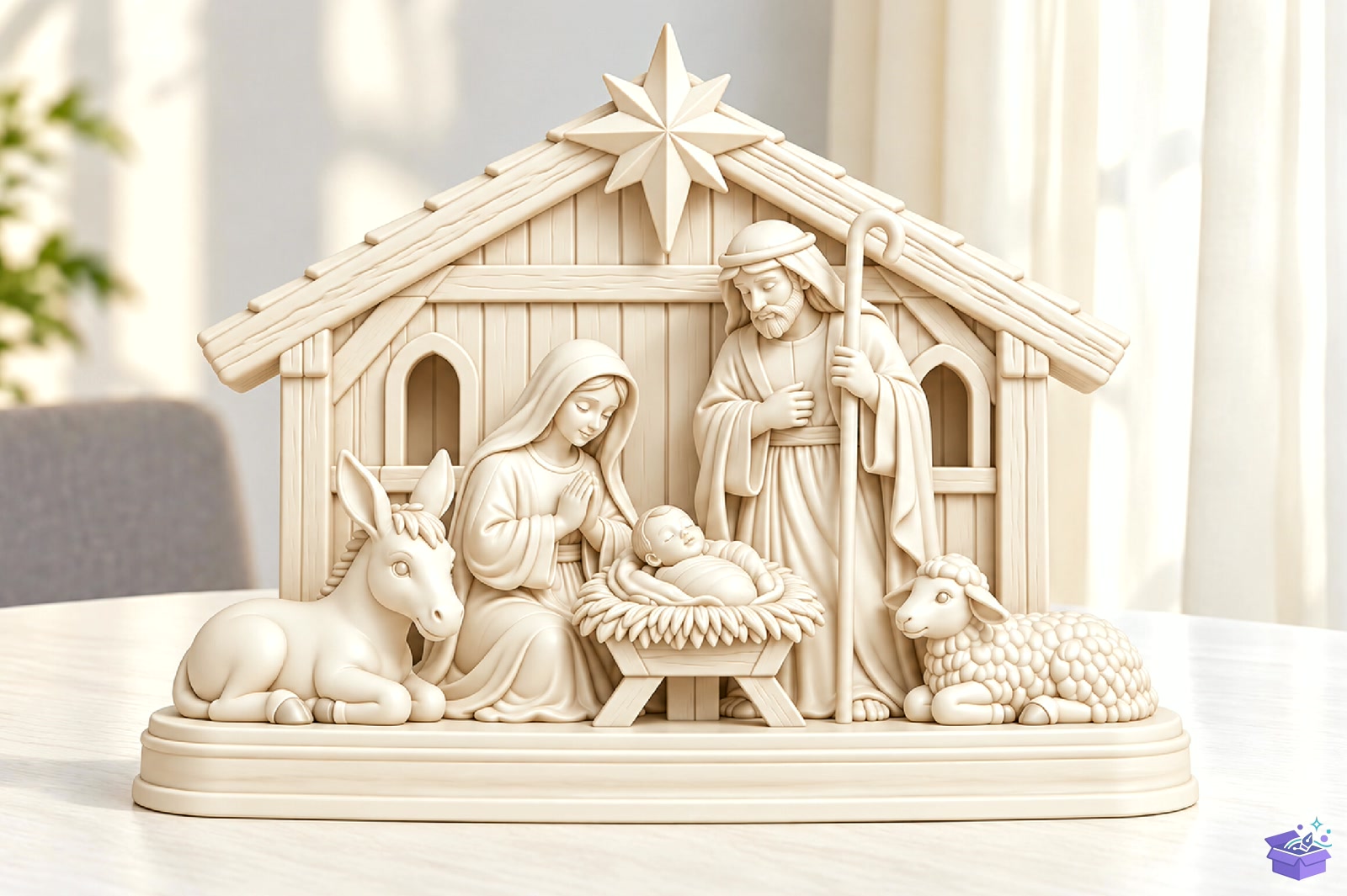 Nativity Scene Decor STL 3D Baskı - 3D Baskı ve Model Dosyası (STL, OBJ, 3MF) - detaylı önizleme 2