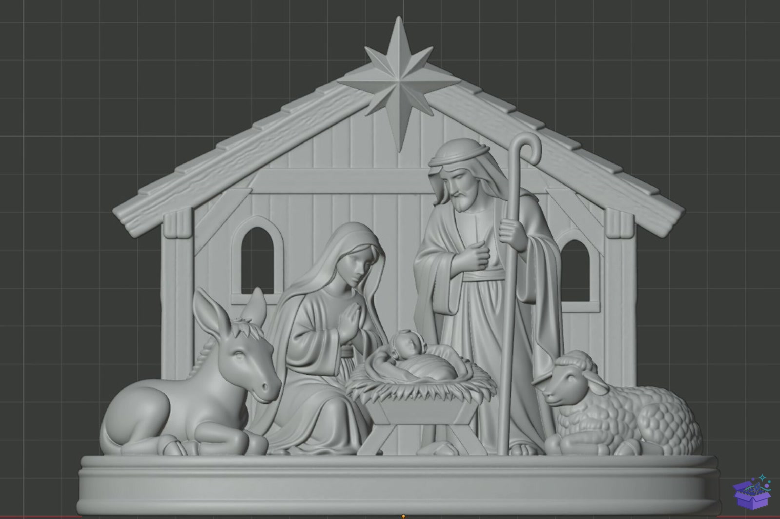 Nativity Scene Decor STL 3D Baskı - 3D Baskı ve Model Dosyası (STL, OBJ, 3MF) - detaylı önizleme 6