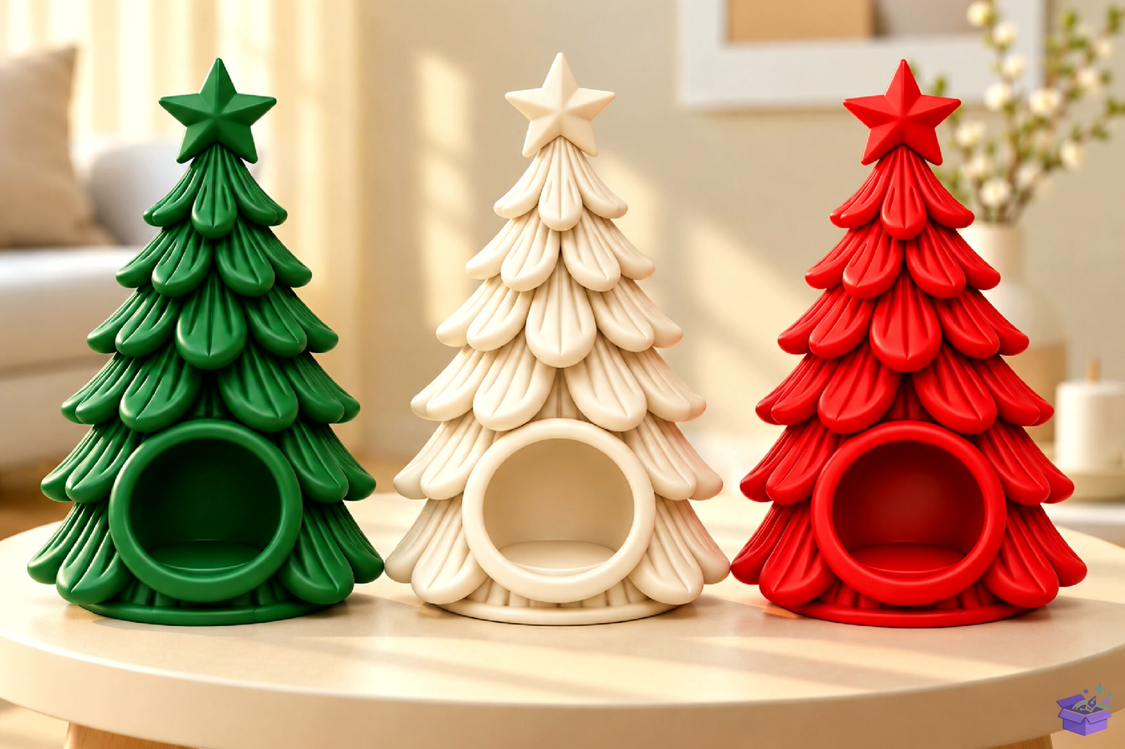 Yılbaşı Ağacı Mumluk STL 3D Prin - 3D Baskı ve Model Dosyası (STL, OBJ, 3MF)