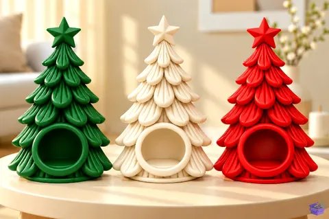 Yılbaşı Ağacı Mumluk STL 3D Prin - 3D Baskı ve Model Dosyası (STL, OBJ, 3MF) - 3D Baskı  İndir (STL, OBJ, 3MF)