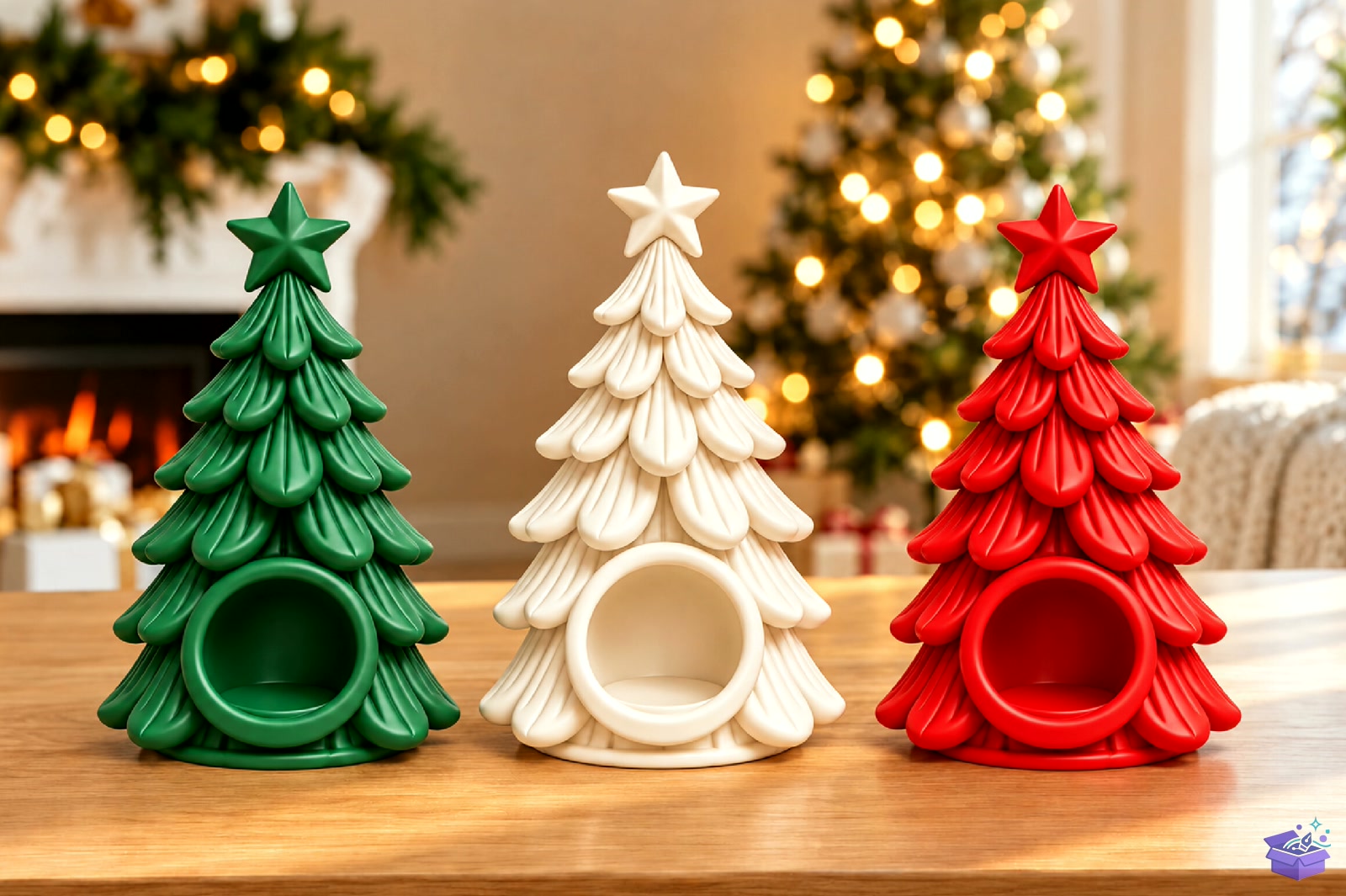 Yılbaşı Ağacı Mumluk STL 3D Prin - 3D Baskı ve Model Dosyası (STL, OBJ, 3MF) - detaylı önizleme 4