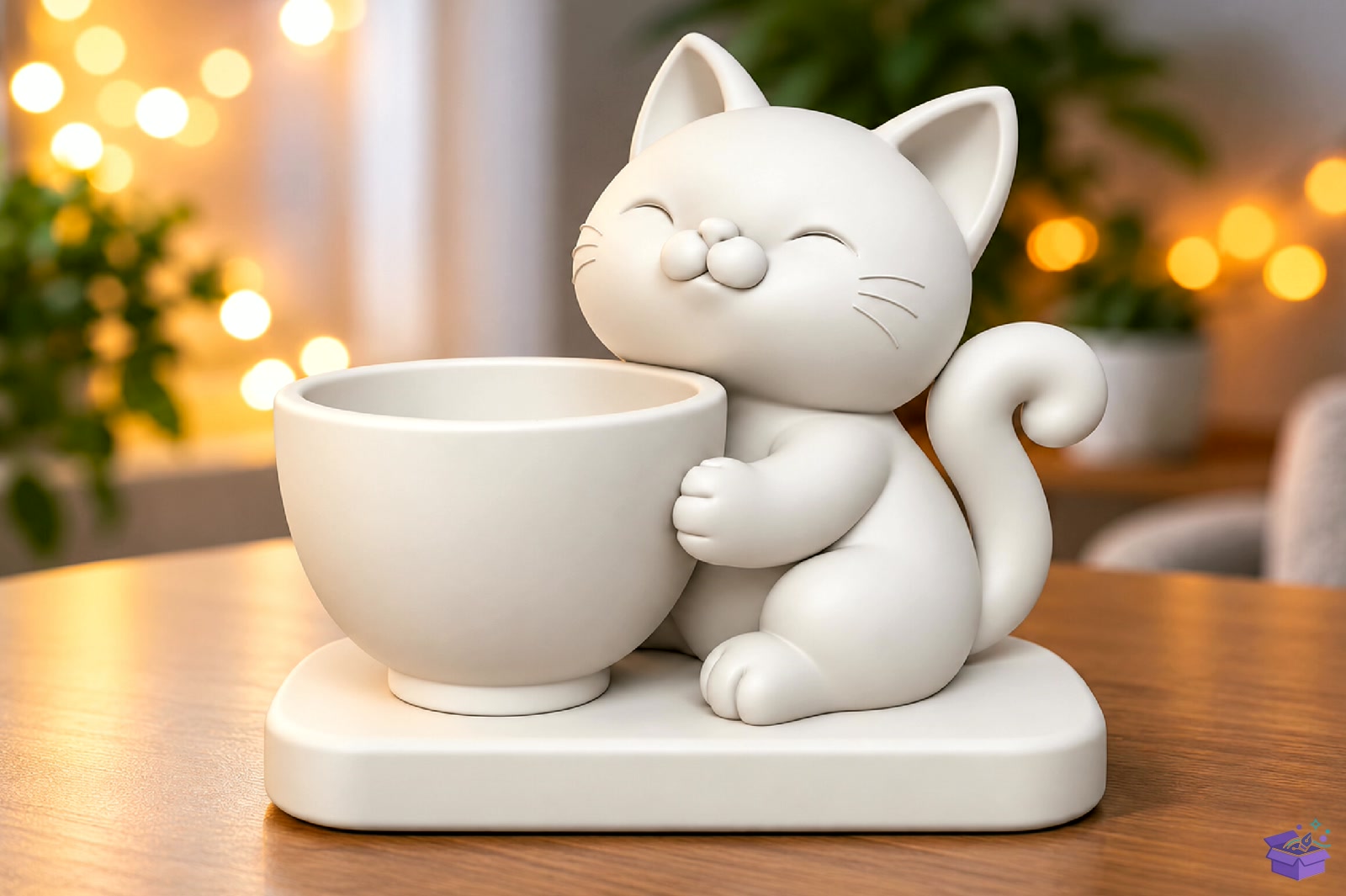 Cute Kedi Saksı Tasarımı 3D Baskı STL File - 3D Baskı ve Model Dosyası (STL, OBJ, 3MF) - detaylı önizleme 3