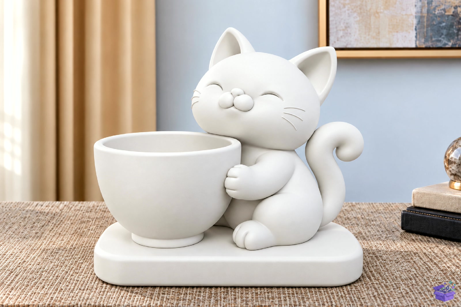 Cute Kedi Saksı Tasarımı 3D Baskı STL File - 3D Baskı ve Model Dosyası (STL, OBJ, 3MF) - detaylı önizleme 6