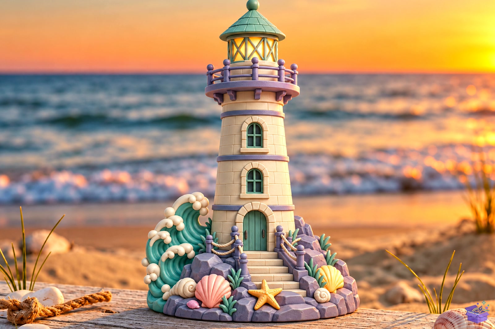 Coastal Lighthouse Diorama 3D Baskı STL - 3D Baskı ve Model Dosyası (STL, OBJ, 3MF)