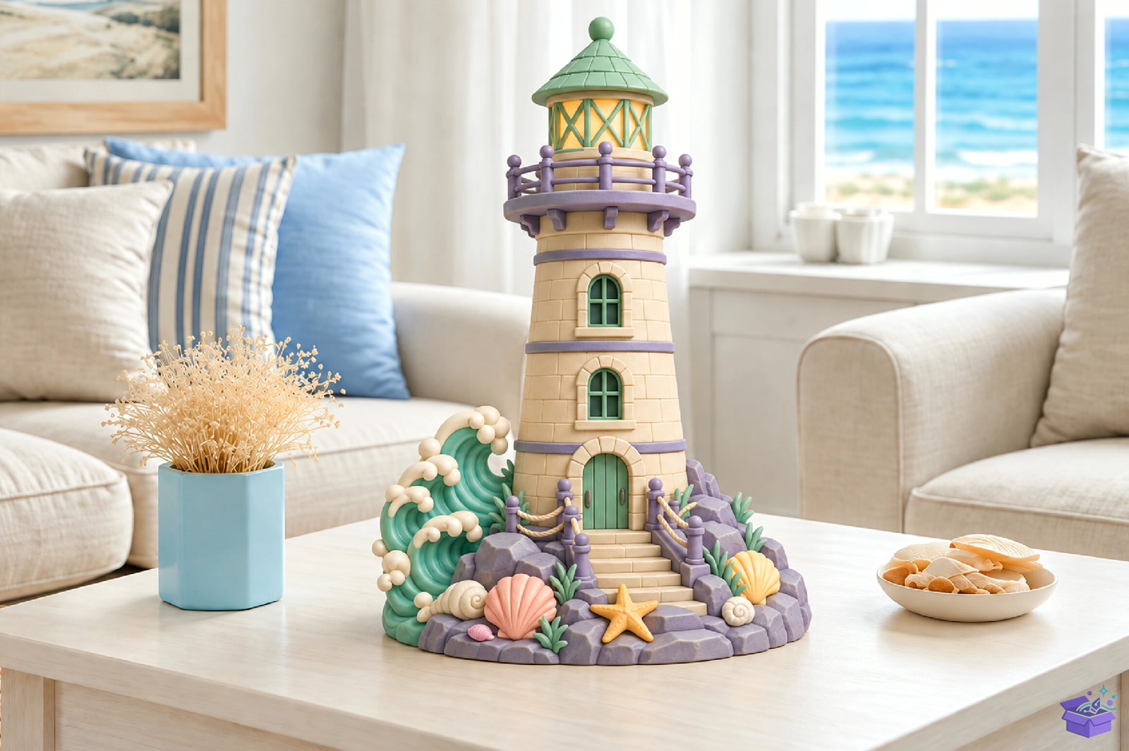 Coastal Lighthouse Diorama 3D Baskı STL - 3D Baskı ve Model Dosyası (STL, OBJ, 3MF) - detaylı önizleme 2