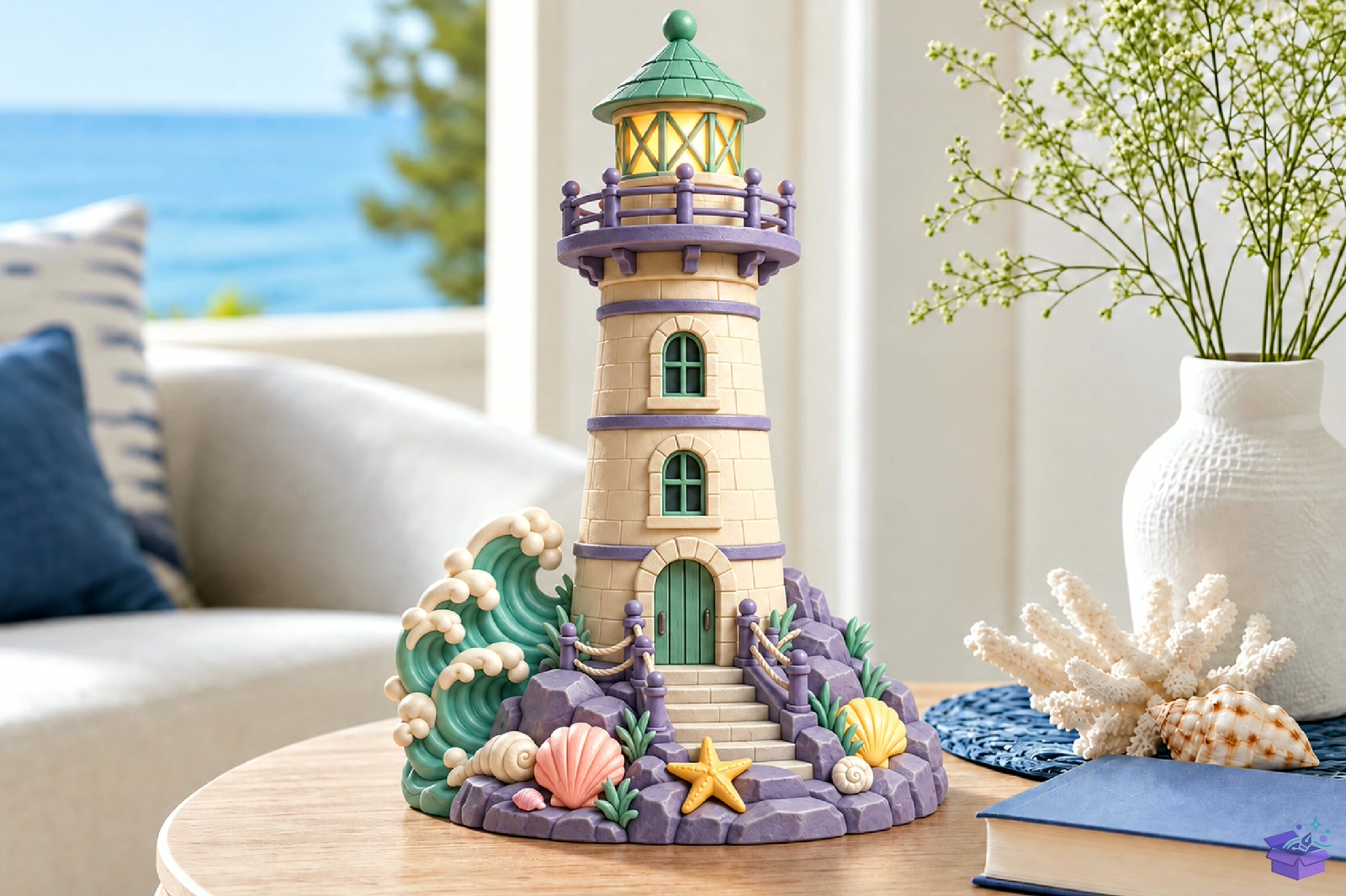 Coastal Lighthouse Diorama 3D Baskı STL - 3D Baskı ve Model Dosyası (STL, OBJ, 3MF) - detaylı önizleme 3