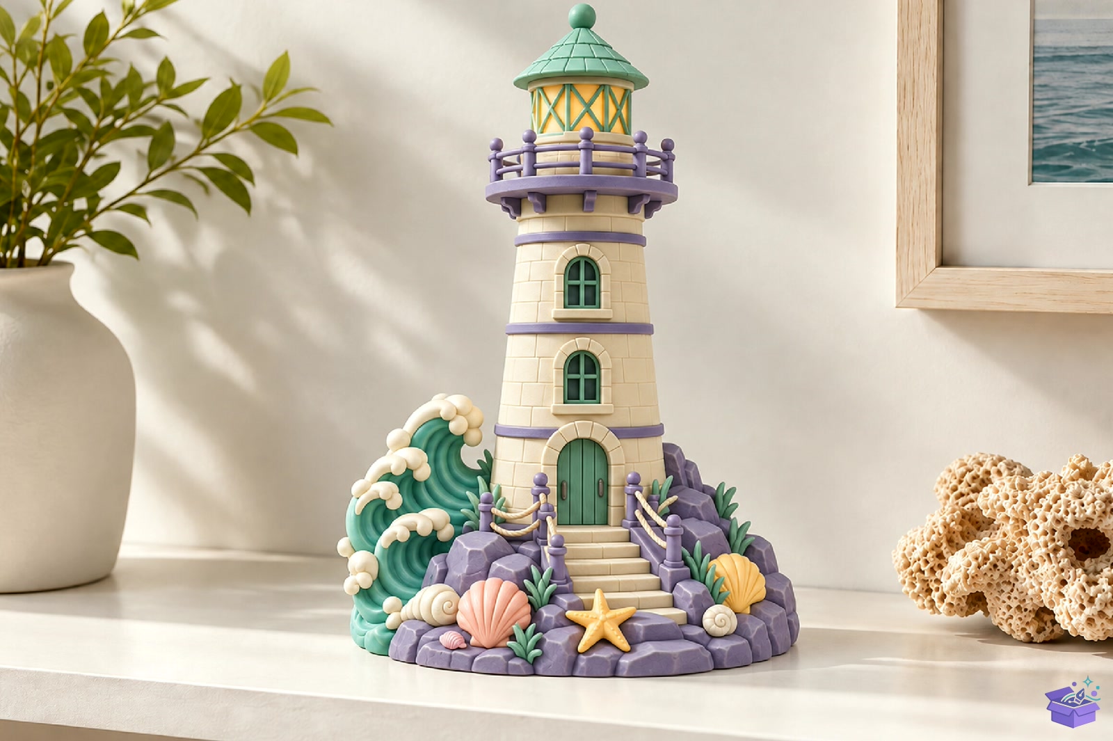 Coastal Lighthouse Diorama 3D Baskı STL - 3D Baskı ve Model Dosyası (STL, OBJ, 3MF) - detaylı önizleme 4