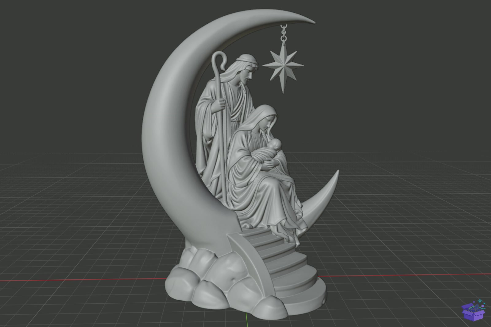 Yılbaşı Holy Family 3D Baskı STL - 3D Baskı ve Model Dosyası (STL, OBJ, 3MF) - detaylı önizleme 6