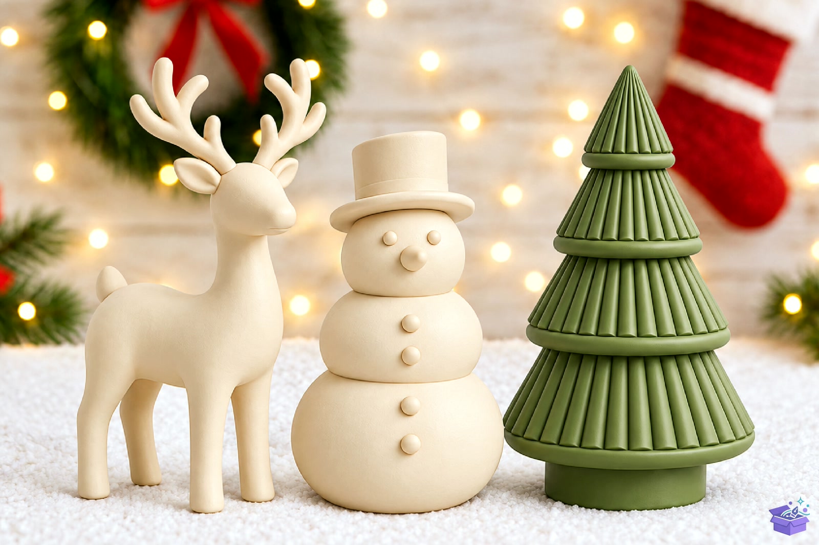 Yılbaşı Ren Geyiği Snowman Ağaç STL - 3D Baskı ve Model Dosyası (STL, OBJ, 3MF)