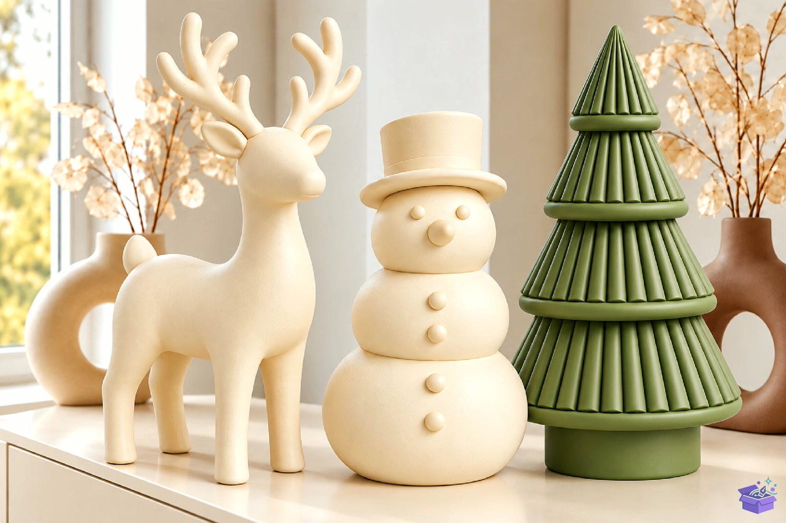 Yılbaşı Ren Geyiği Snowman Ağaç STL - 3D Baskı ve Model Dosyası (STL, OBJ, 3MF) - detaylı önizleme 2