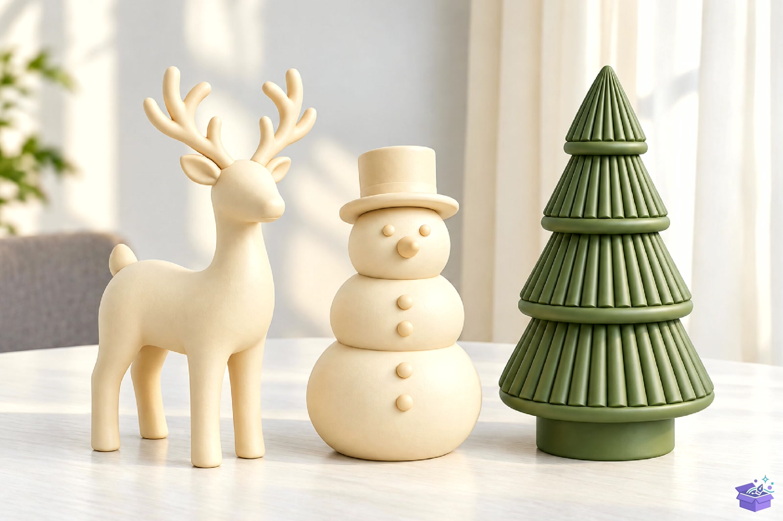 Yılbaşı Ren Geyiği Snowman Ağaç STL - 3D Baskı ve Model Dosyası (STL, OBJ, 3MF) - detaylı önizleme 3