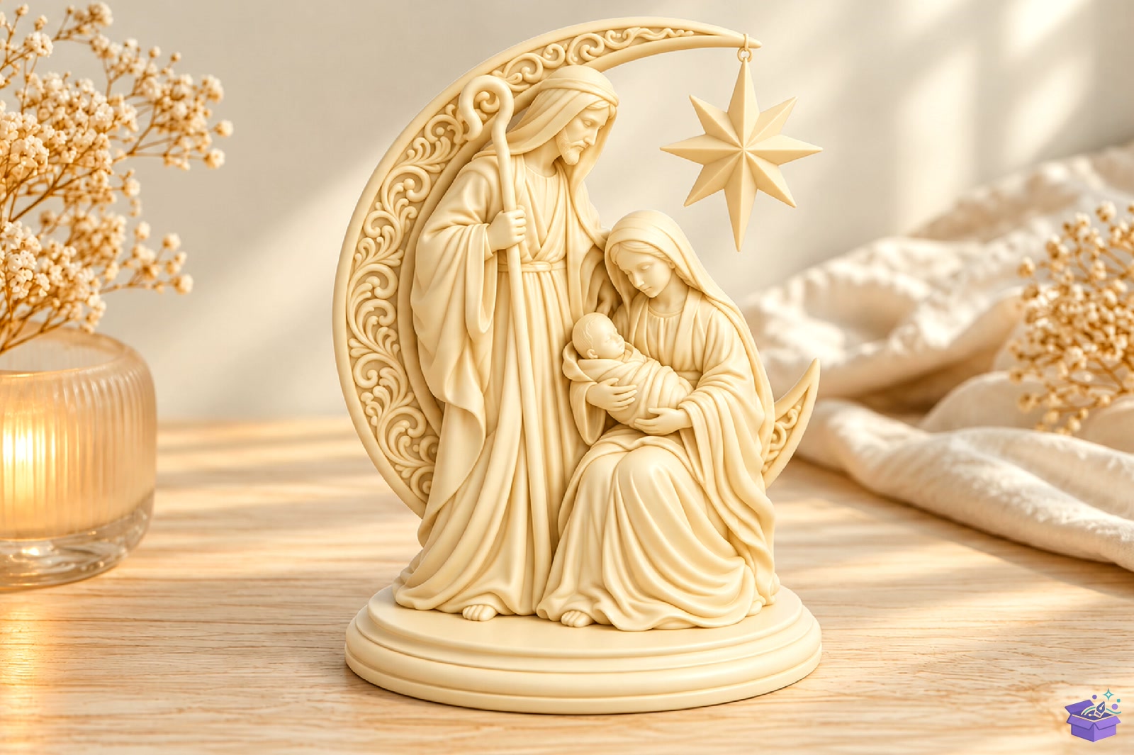 Crystal Nativity Scene 3D Baskı STL - 3D Baskı ve Model Dosyası (STL, OBJ, 3MF) - detaylı önizleme 3