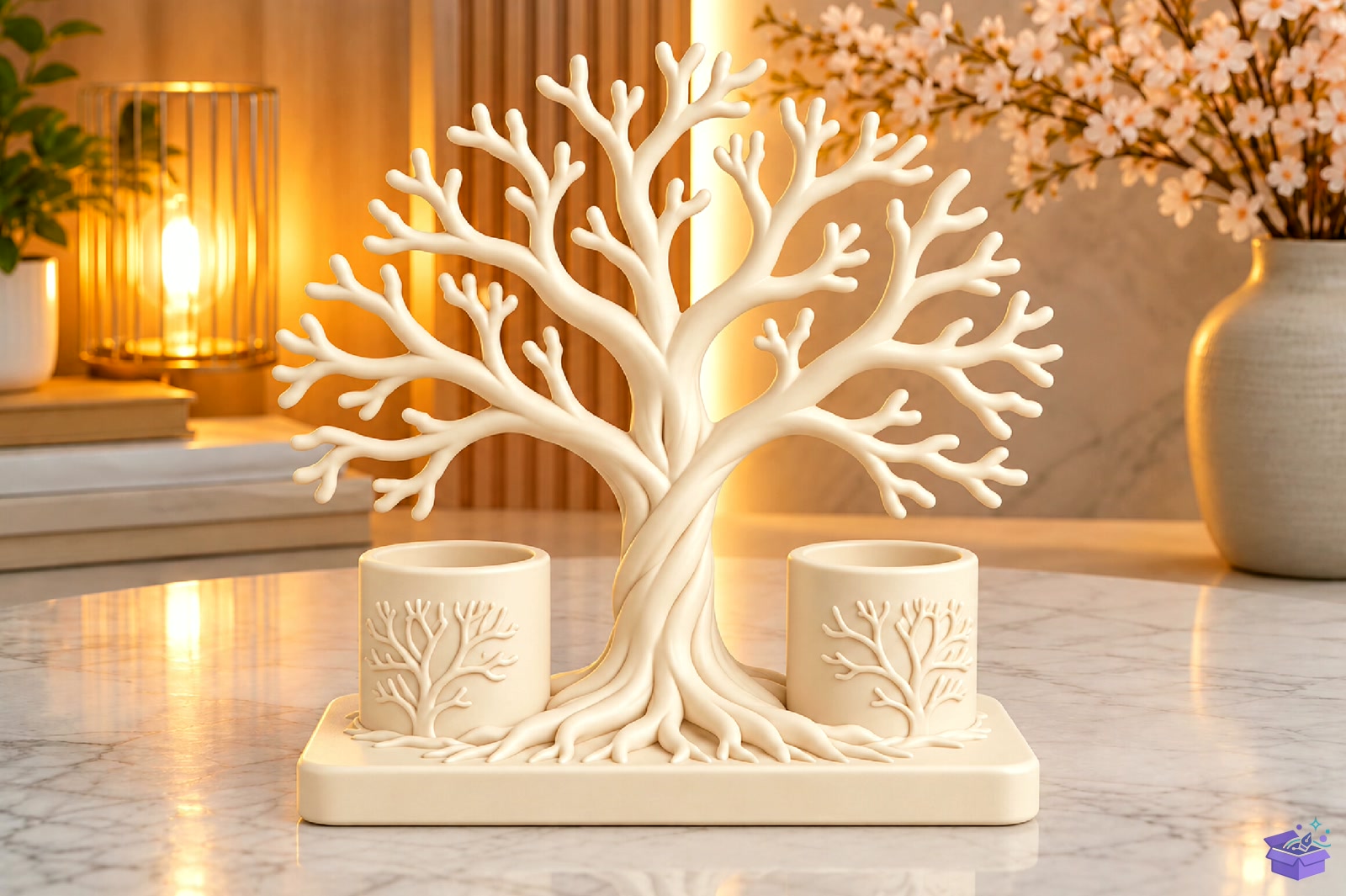 Ağaç Masaüstü Kalemlik 3D Baskı STL - 3D Baskı ve Model Dosyası (STL, OBJ, 3MF) - detaylı önizleme 4