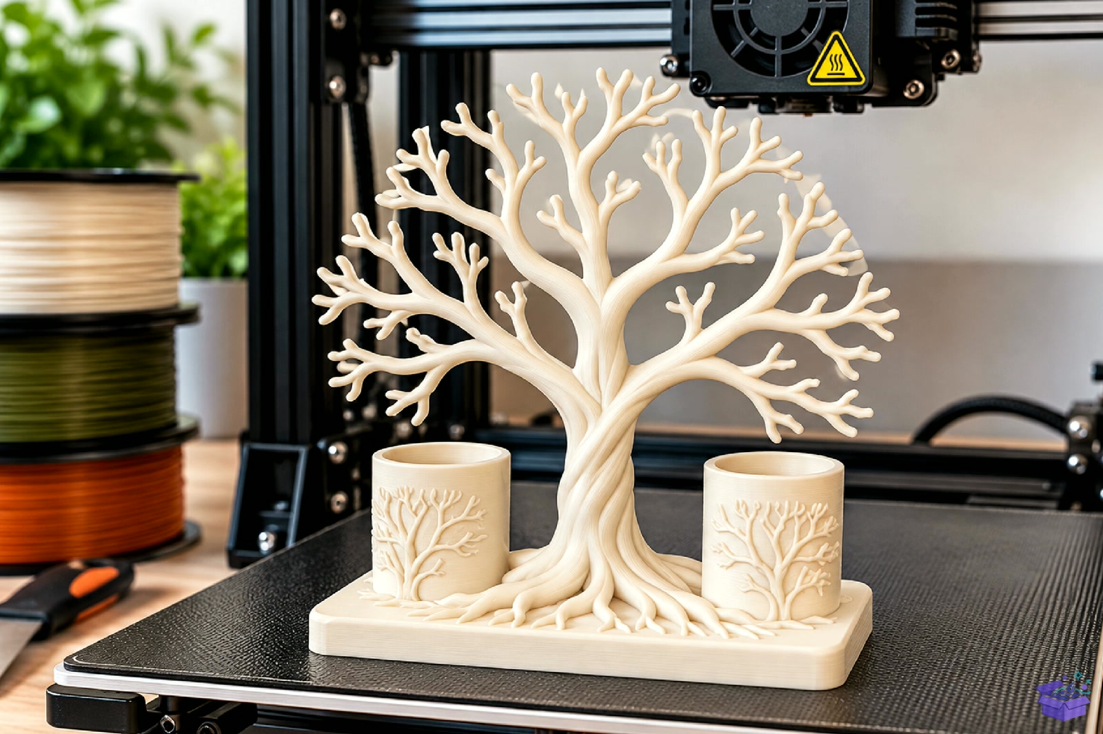 Ağaç Masaüstü Kalemlik 3D Baskı STL - 3D Baskı ve Model Dosyası (STL, OBJ, 3MF) - detaylı önizleme 5