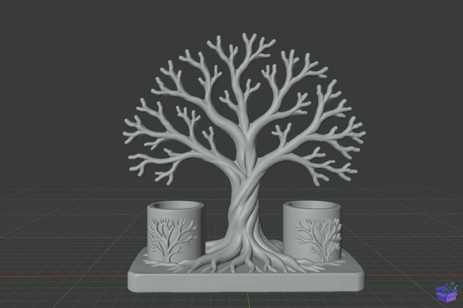 Ağaç Masaüstü Kalemlik 3D Baskı STL - 3D Baskı ve Model Dosyası (STL, OBJ, 3MF) - detaylı önizleme 6