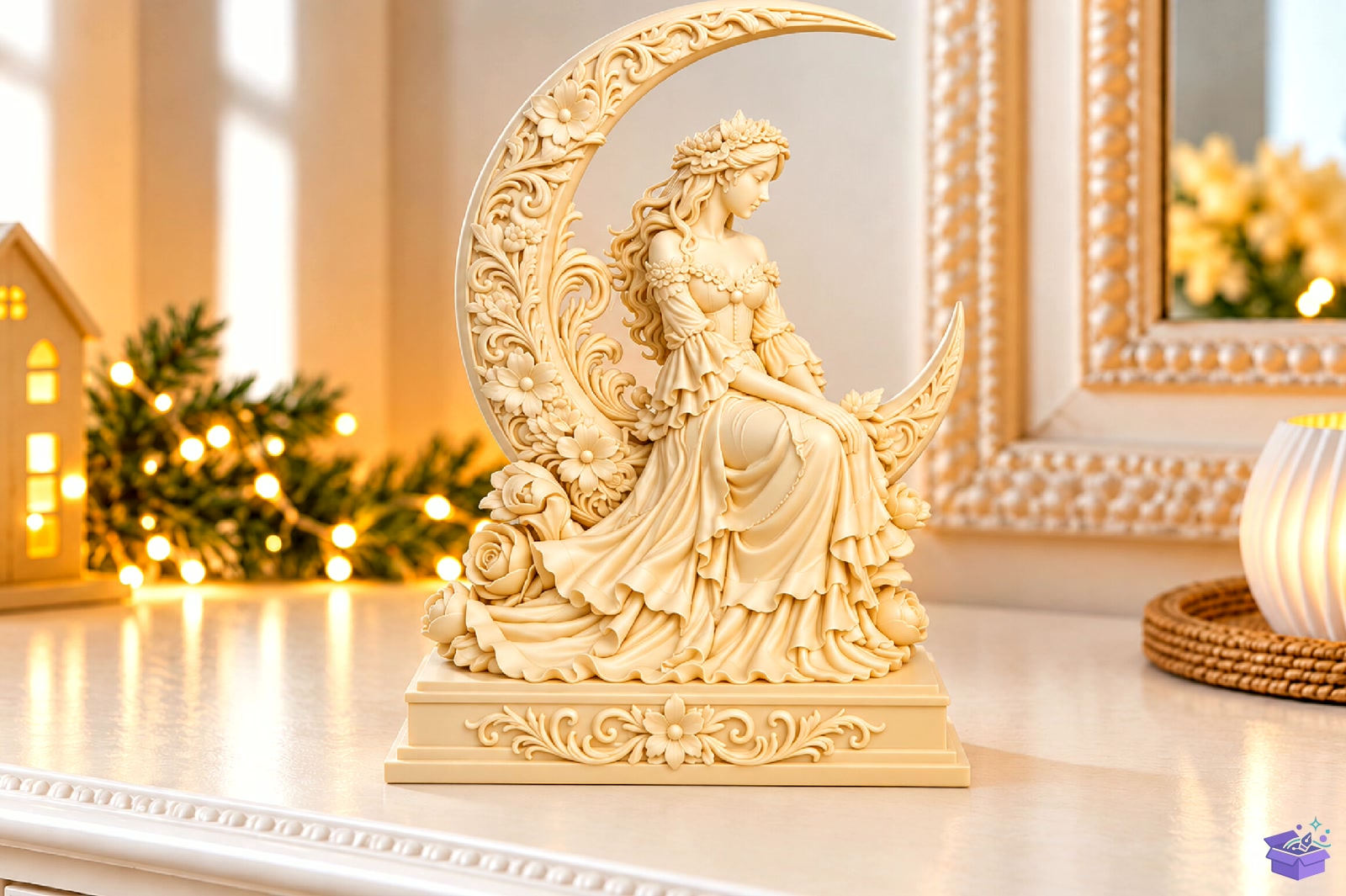Moon Fairy Angel 3D Baskı STL - 3D Baskı ve Model Dosyası (STL, OBJ, 3MF)