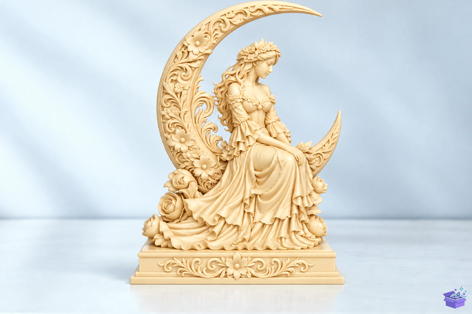 Moon Fairy Angel 3D Baskı STL - 3D Baskı ve Model Dosyası (STL, OBJ, 3MF) - detaylı önizleme 2