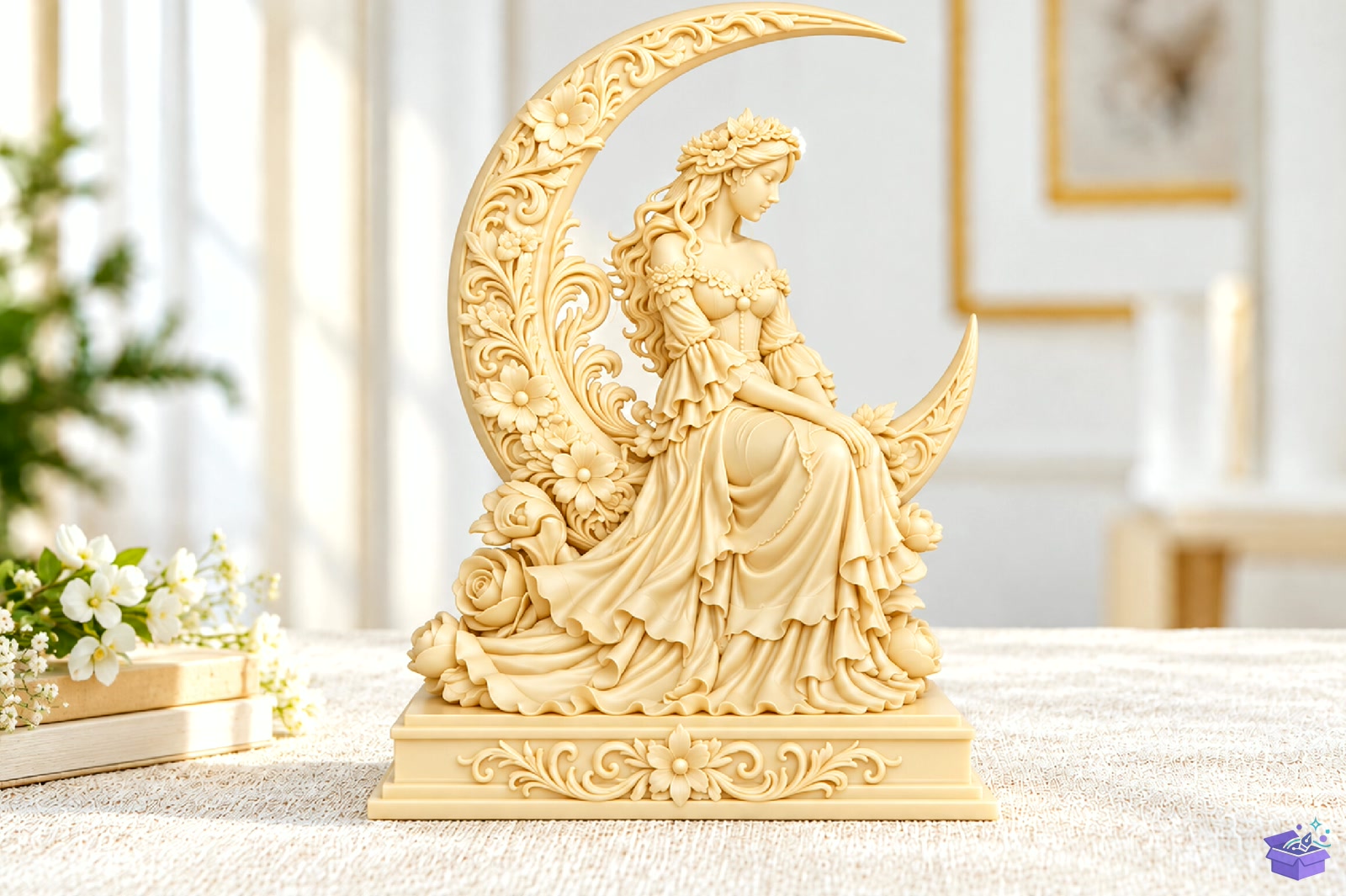 Moon Fairy Angel 3D Baskı STL - 3D Baskı ve Model Dosyası (STL, OBJ, 3MF) - detaylı önizleme 3