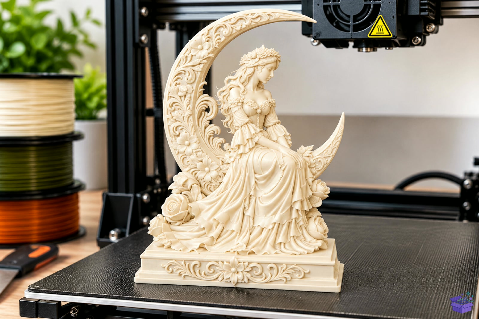 Moon Fairy Angel 3D Baskı STL - 3D Baskı ve Model Dosyası (STL, OBJ, 3MF) - detaylı önizleme 5