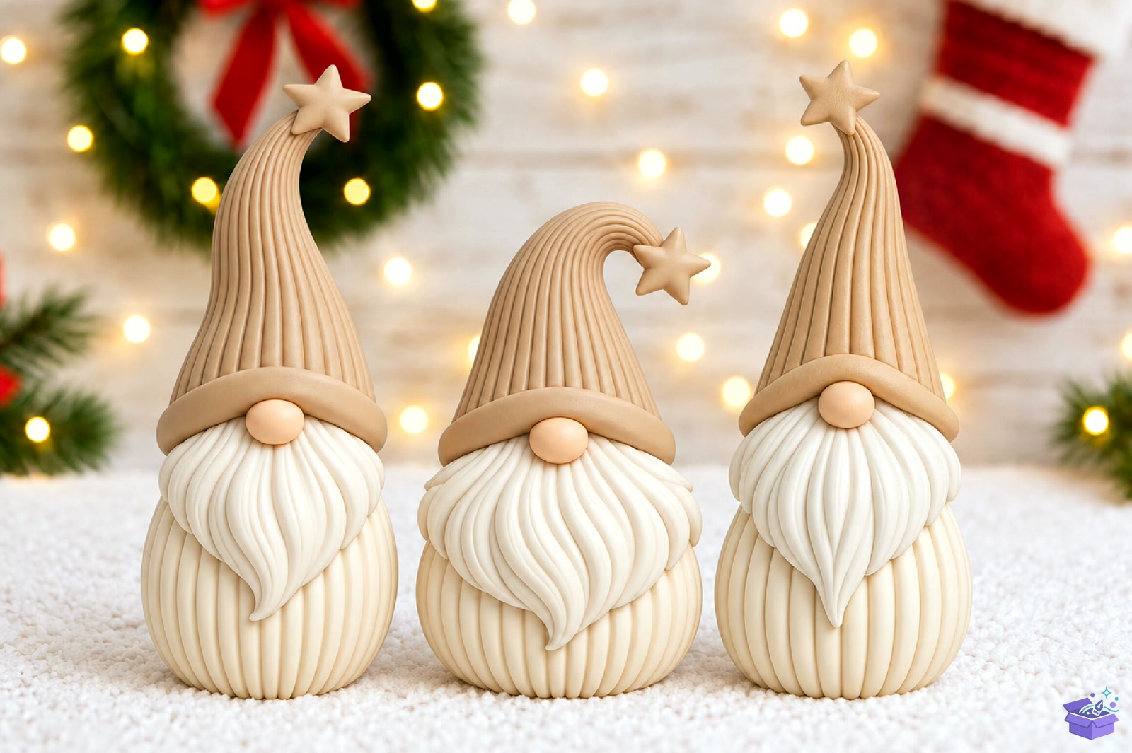 Yılbaşı Gnome Trio 3D Baskı STL - 3D Baskı ve Model Dosyası (STL, OBJ, 3MF) - detaylı önizleme 2