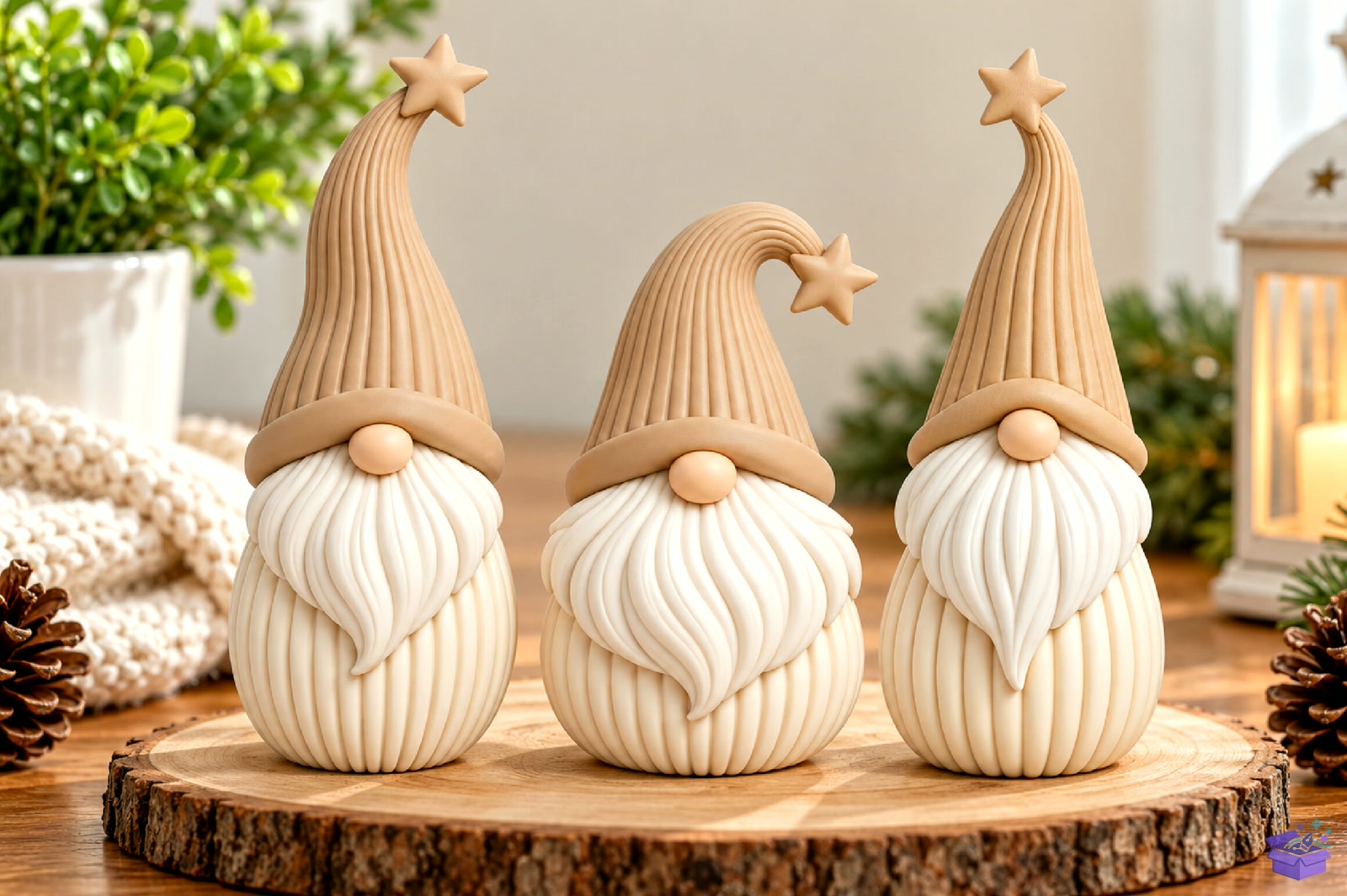 Yılbaşı Gnome Trio 3D Baskı STL - 3D Baskı ve Model Dosyası (STL, OBJ, 3MF) - detaylı önizleme 3