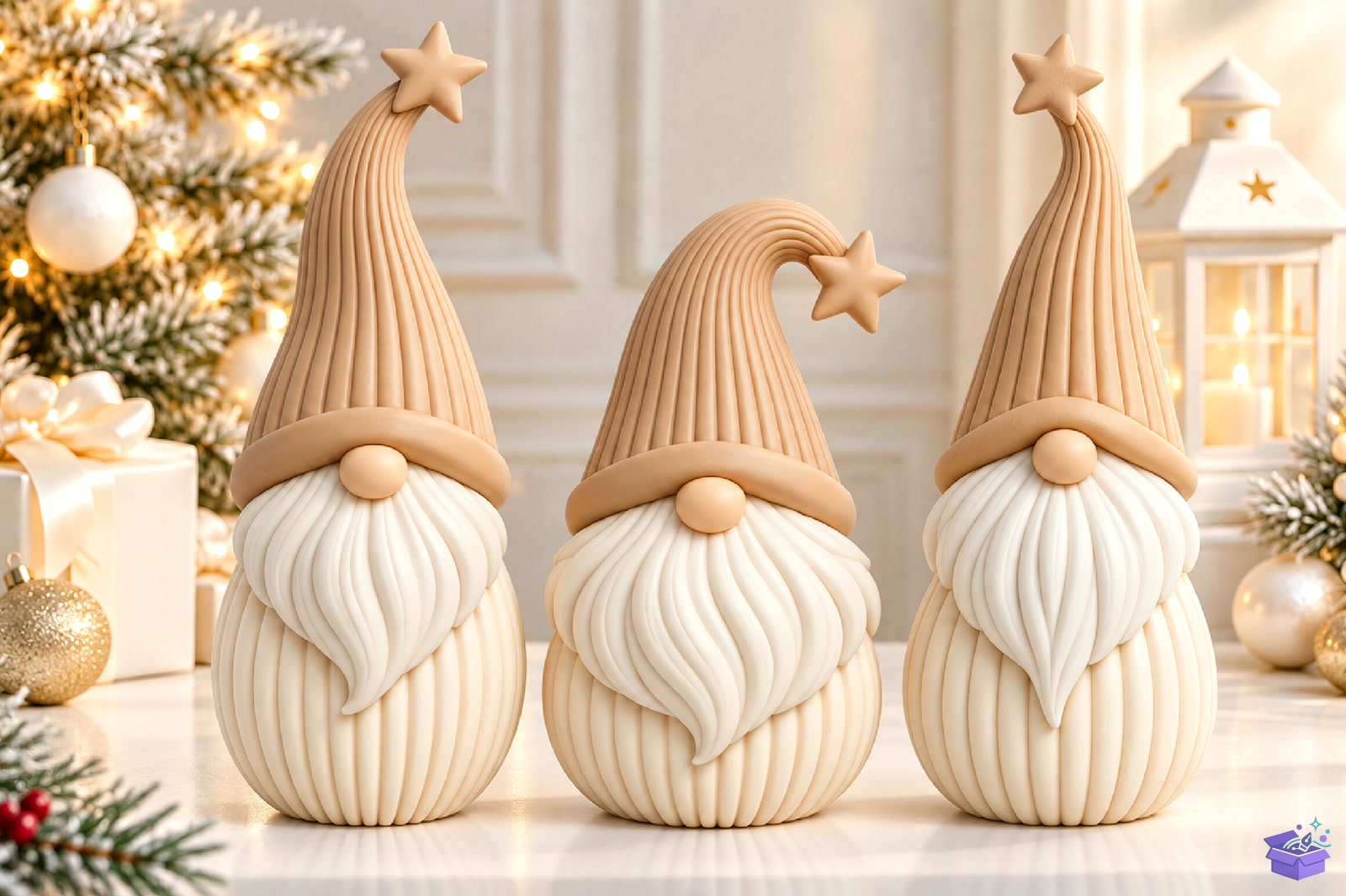 Yılbaşı Gnome Trio 3D Baskı STL - 3D Baskı ve Model Dosyası (STL, OBJ, 3MF) - detaylı önizleme 4