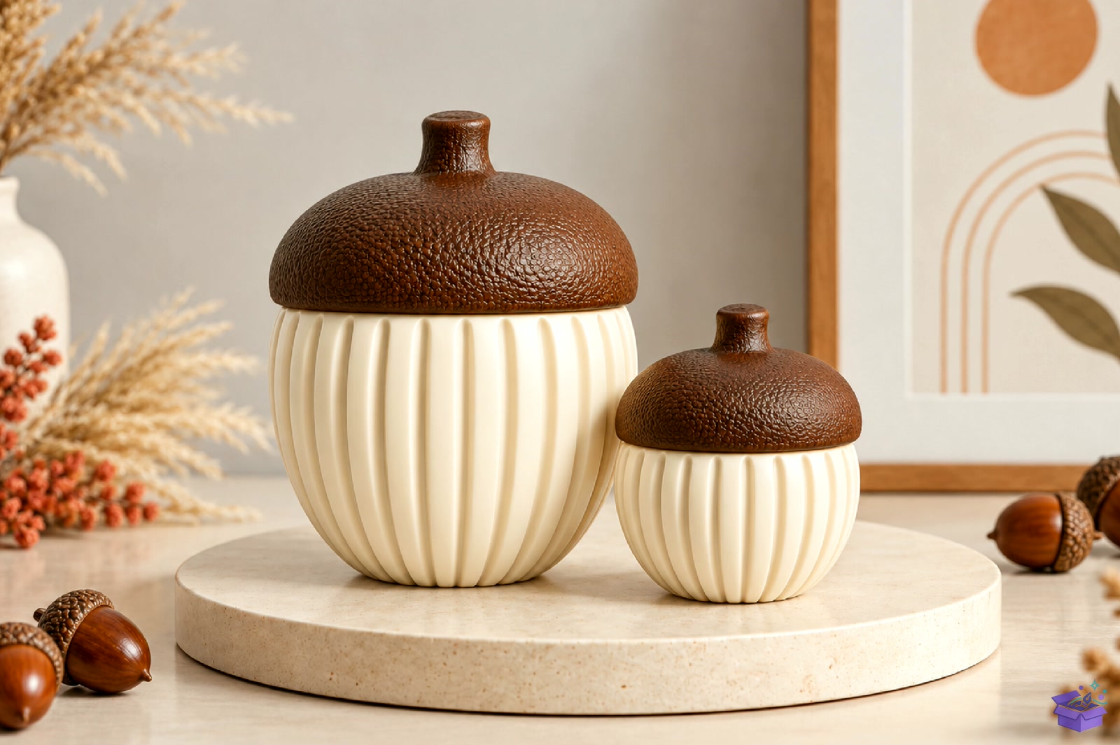 Acorn Container 3D Baskı STL - 3D Baskı ve Model Dosyası (STL, OBJ, 3MF) - detaylı önizleme 4