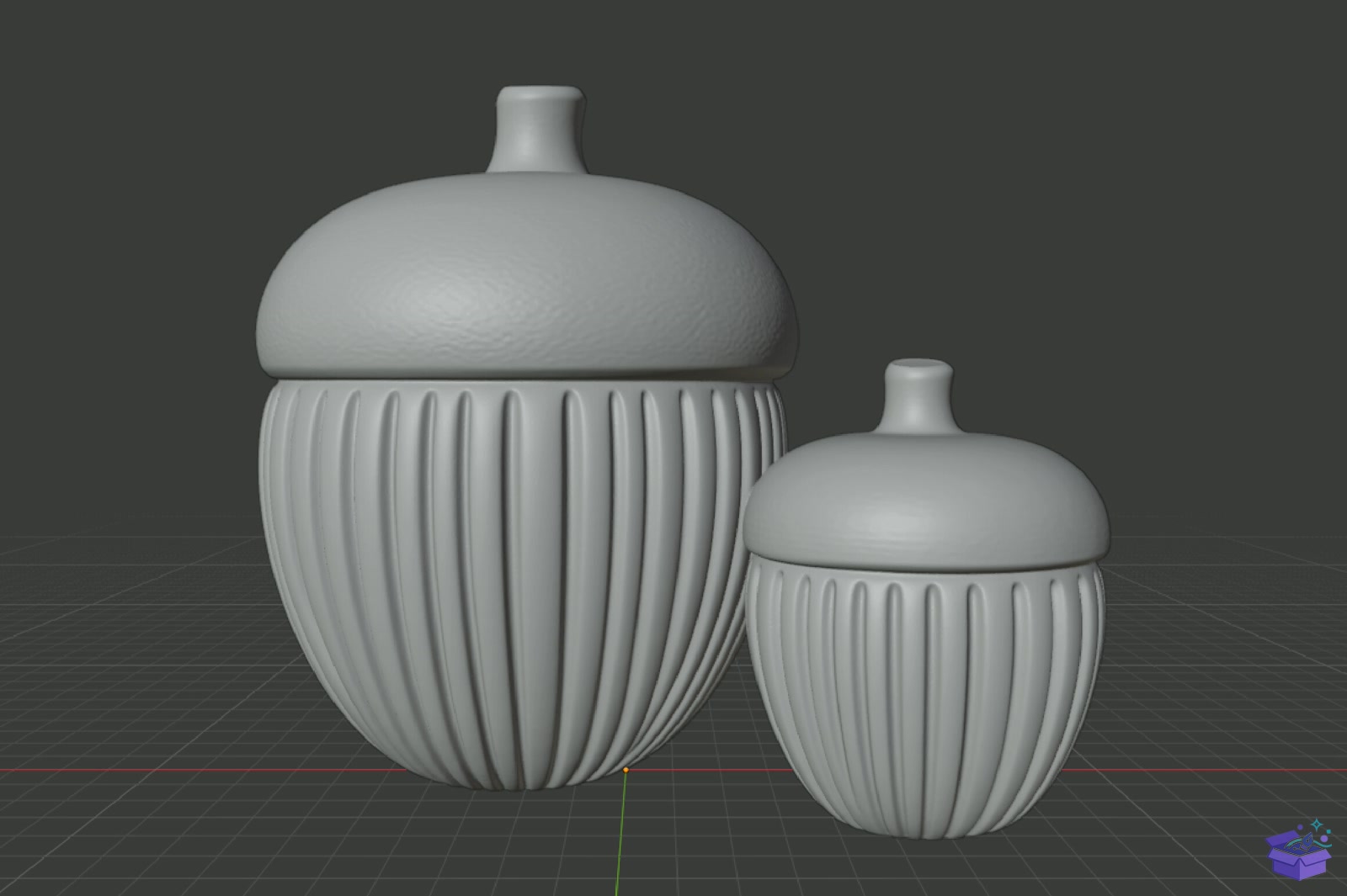 Acorn Container 3D Baskı STL - 3D Baskı ve Model Dosyası (STL, OBJ, 3MF) - detaylı önizleme 6