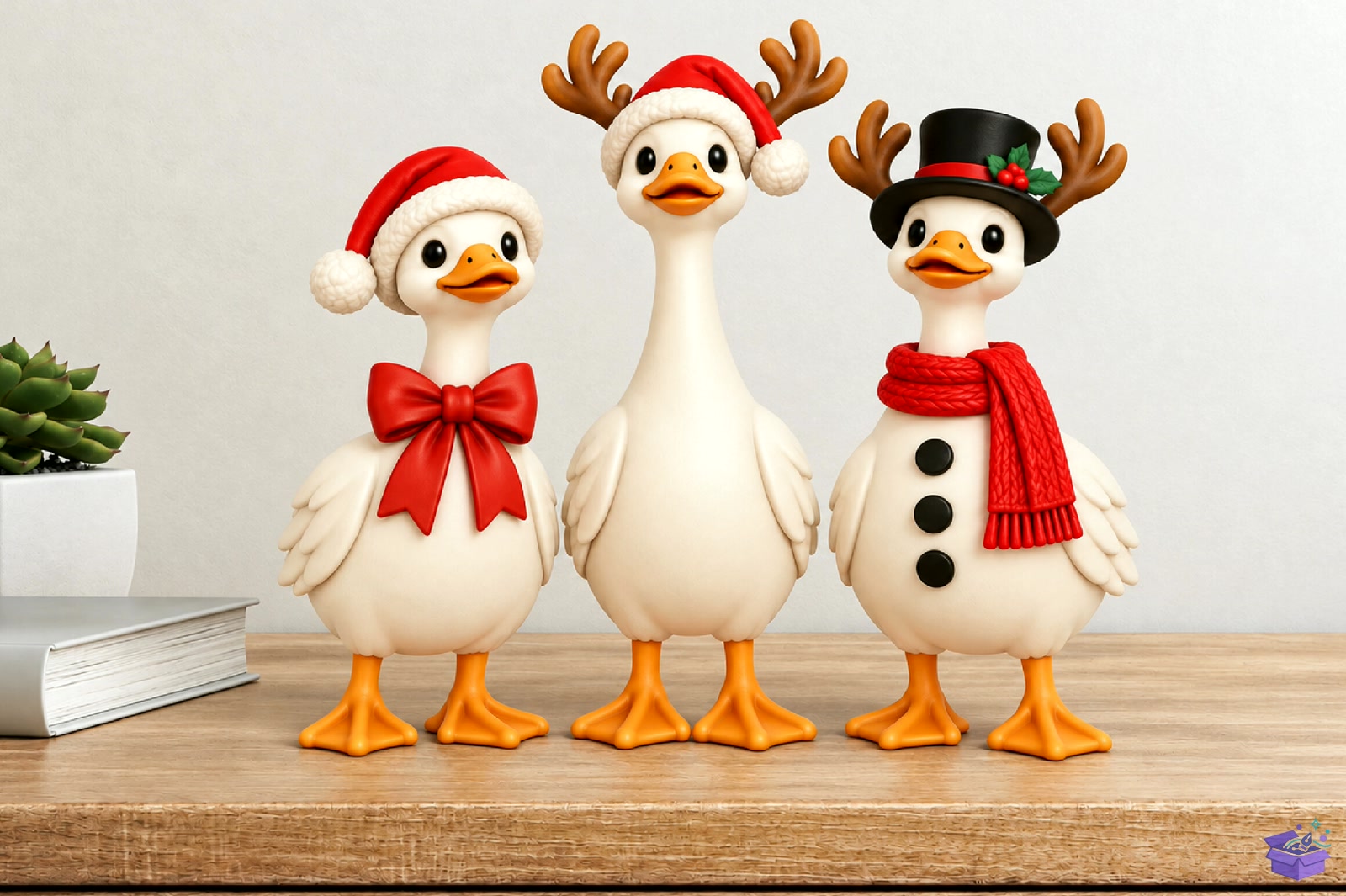 Yılbaşı Duck Trio 3D Baskı STL File - 3D Baskı ve Model Dosyası (STL, OBJ, 3MF) - detaylı önizleme 4
