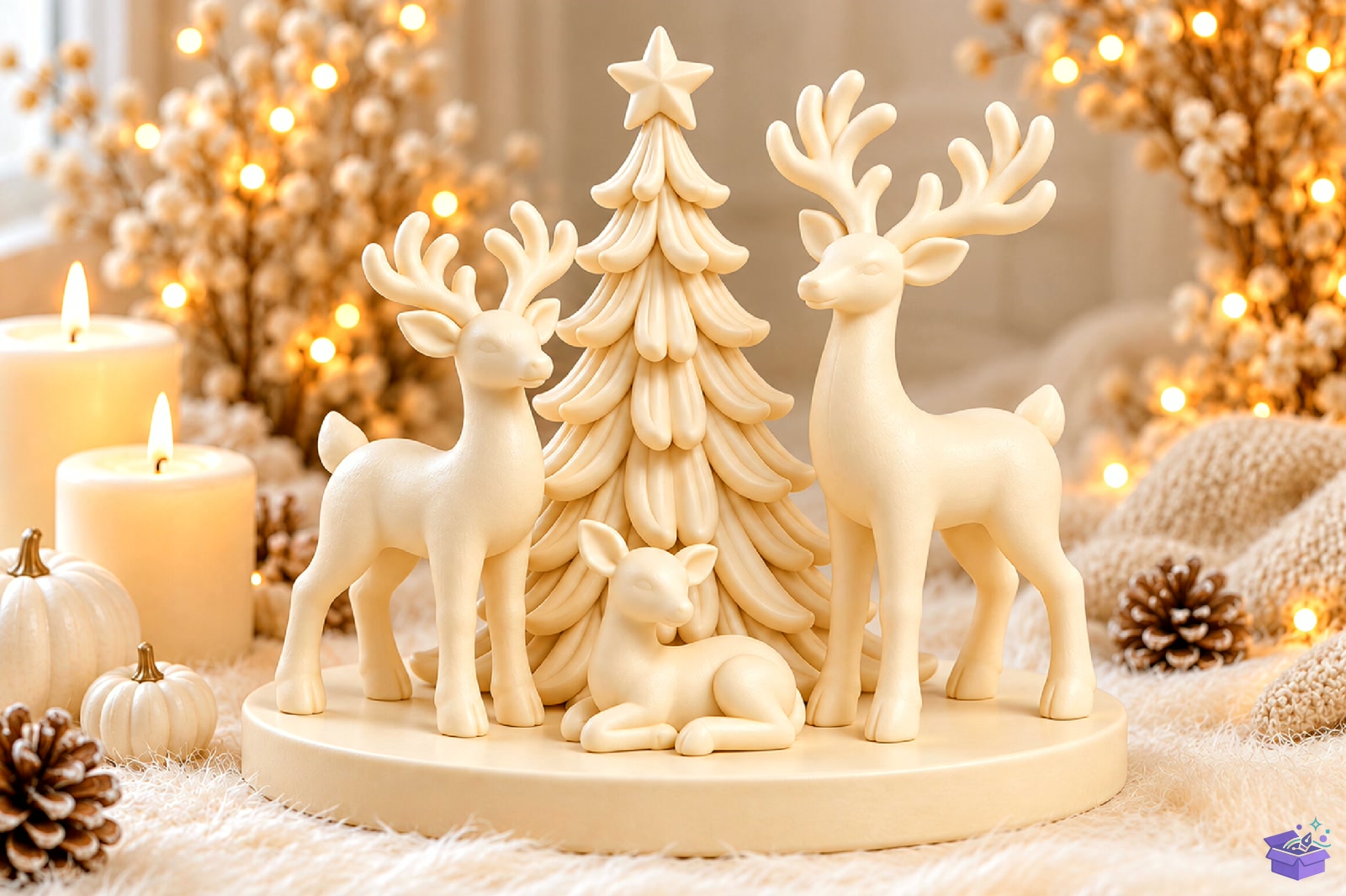 Yılbaşı Ren Geyiği Decor STL 3D Baskı - 3D Baskı ve Model Dosyası (STL, OBJ, 3MF) - detaylı önizleme 2