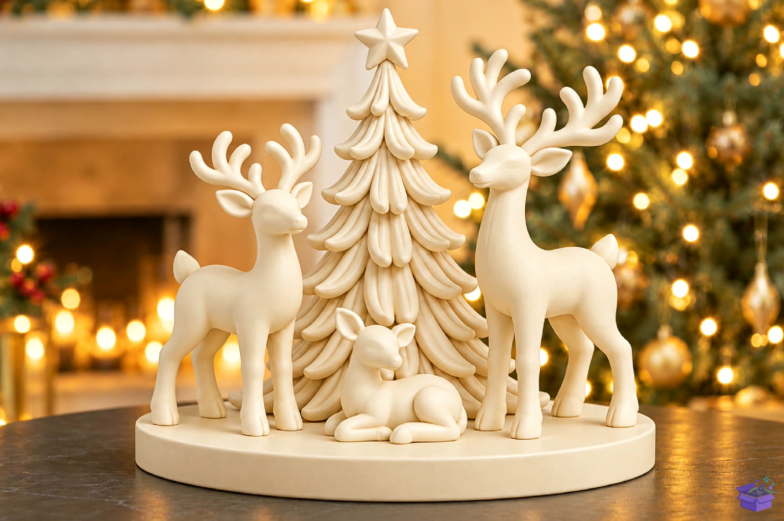 Yılbaşı Ren Geyiği Decor STL 3D Baskı - 3D Baskı ve Model Dosyası (STL, OBJ, 3MF) - detaylı önizleme 3