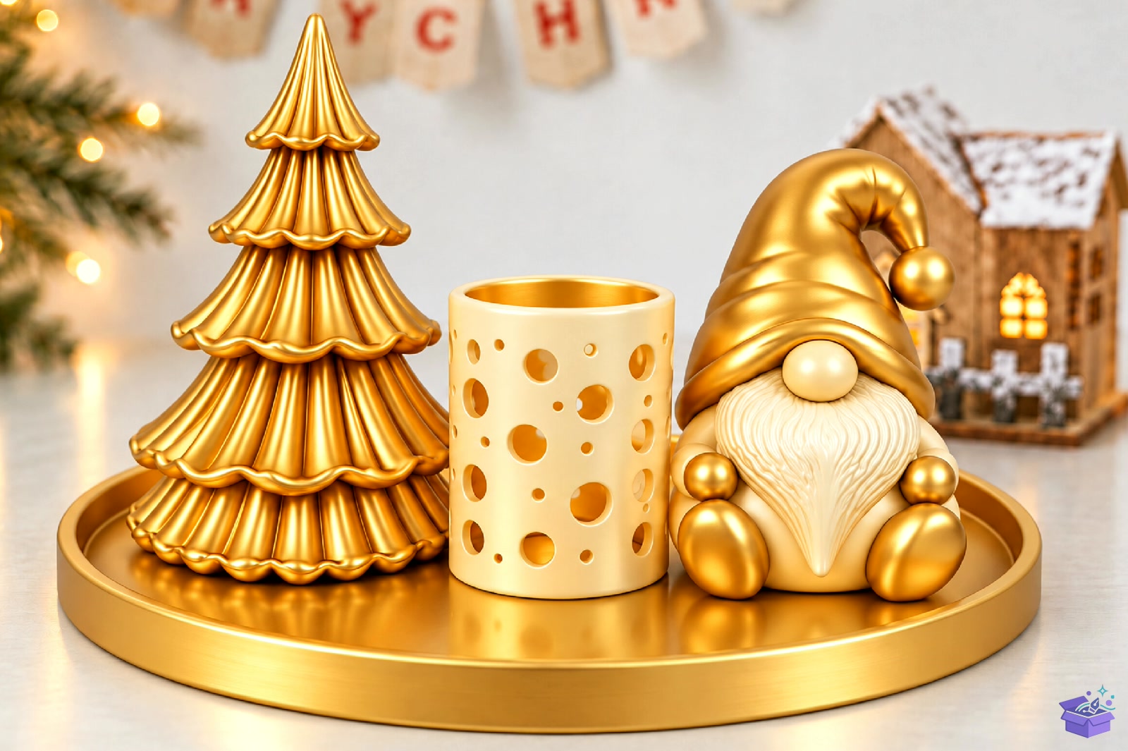 Yılbaşı Table Decor STL 3D Baskı - 3D Baskı ve Model Dosyası (STL, OBJ, 3MF) - detaylı önizleme 2